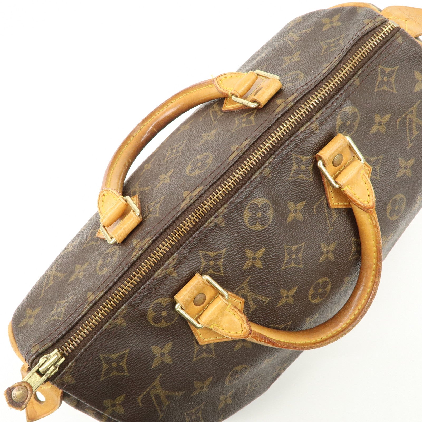 Louis Vuitton Monogram Speedy 30 Boston Bag Hand Bag Brown M41526 Used