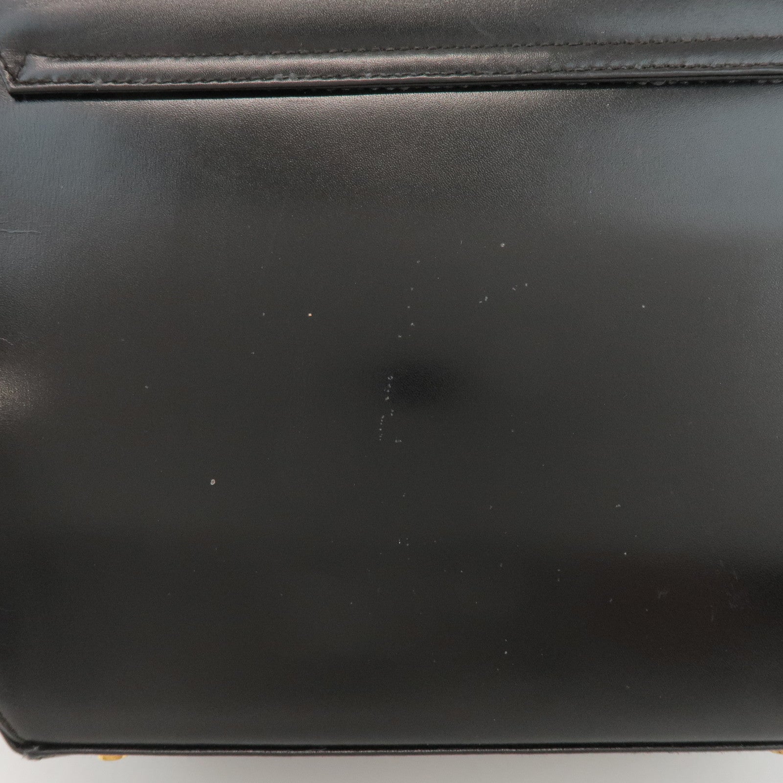 Ferragamo Gancini Calf Leather 2Way Bag Hand Shoulder Bag Black