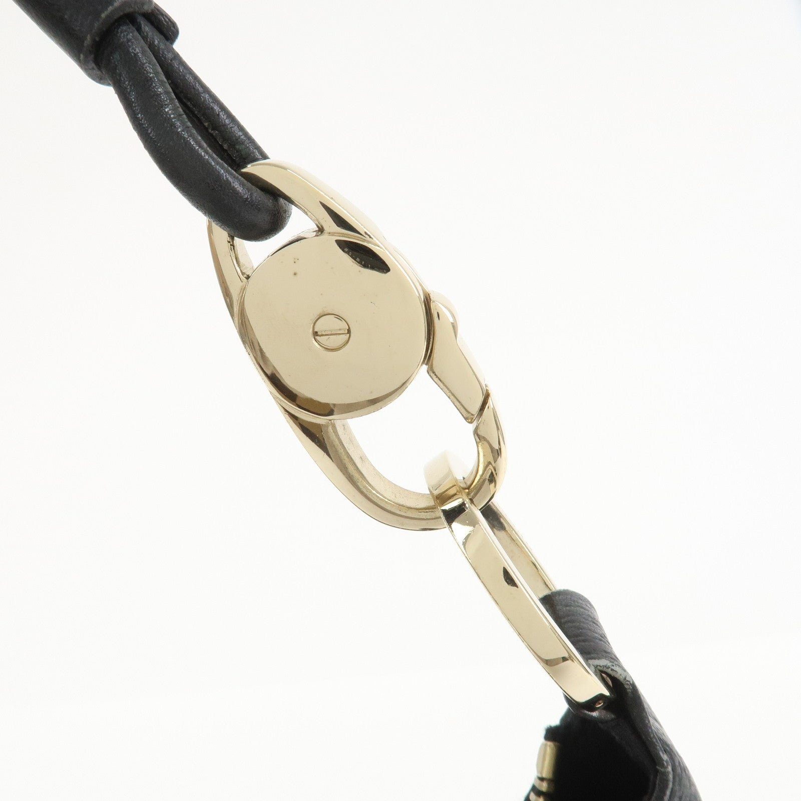 GUCCI Leather Shoulder Bag Hand Bag Black 115003