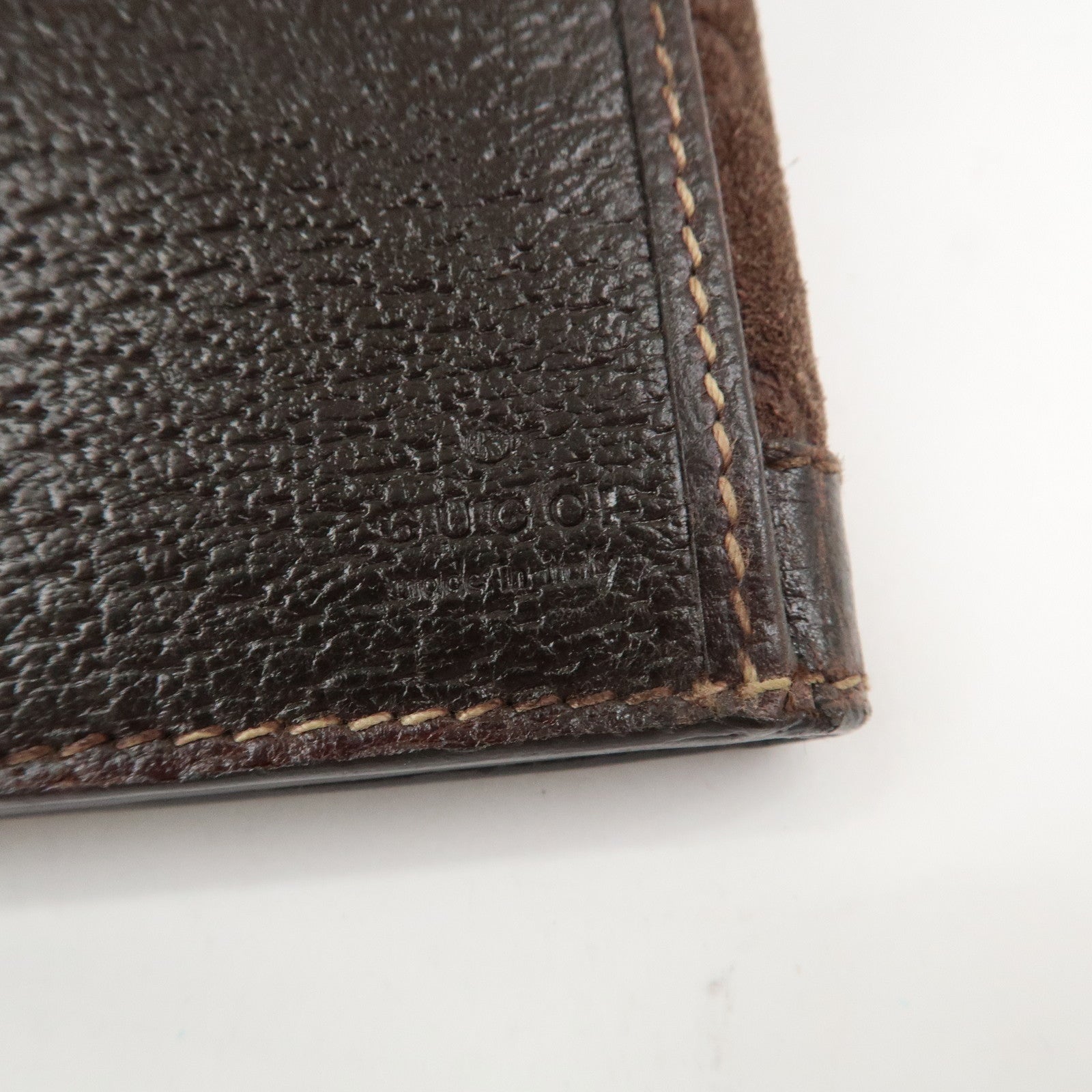 GUCCI Set Of 2 Suede Leather Bi-Fold Long Wallet 499359 153211