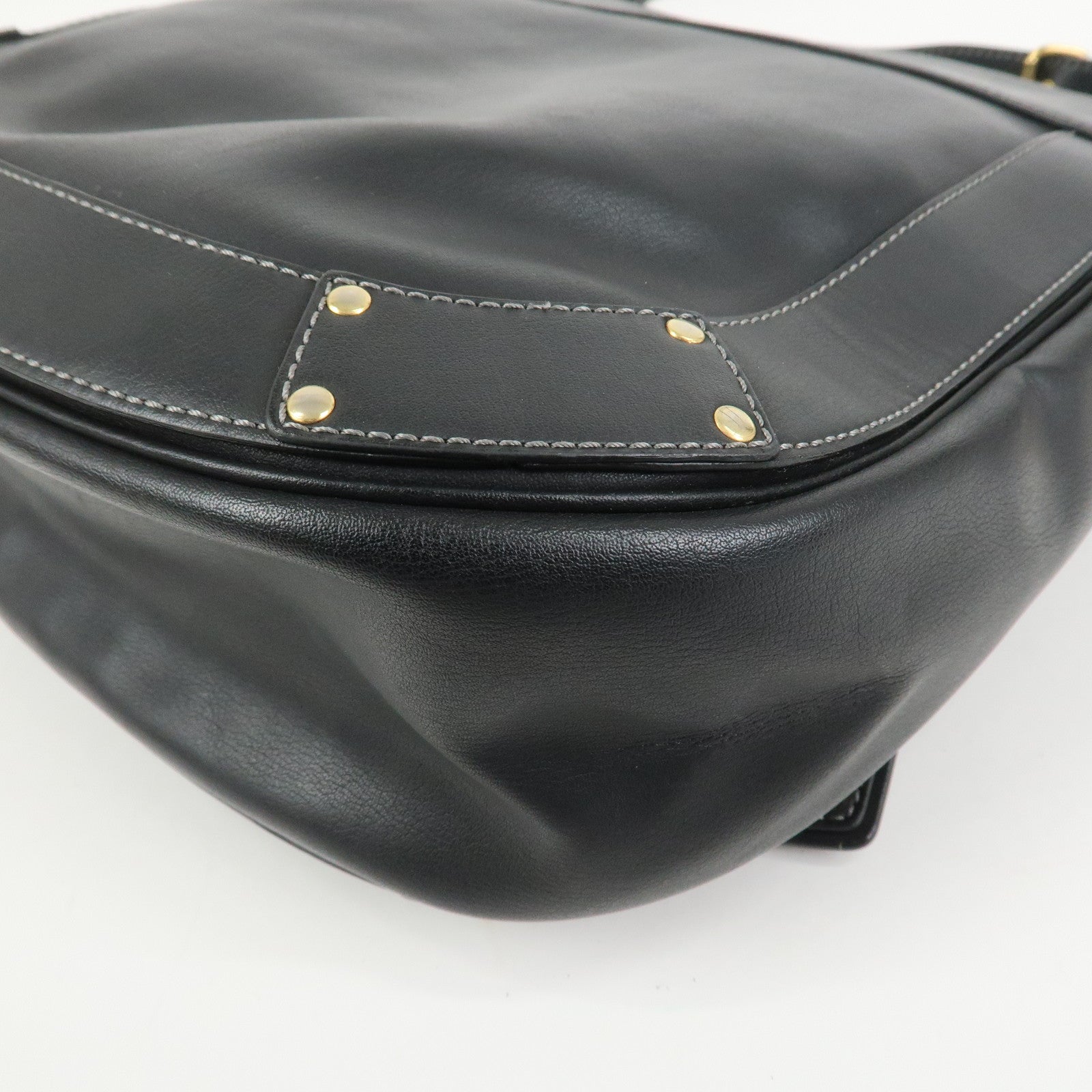 Chloe Eden Logo Leather Shoulder Bag Crossbody Bag Black Brown