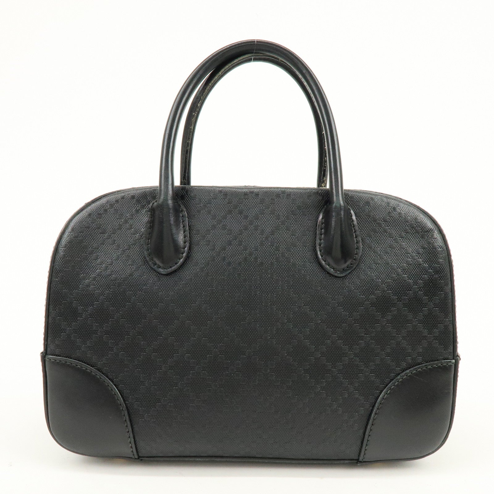 GUCCI Diamante Leather 2Way Bag Hand Bag Shoulder Bag Black 354224
