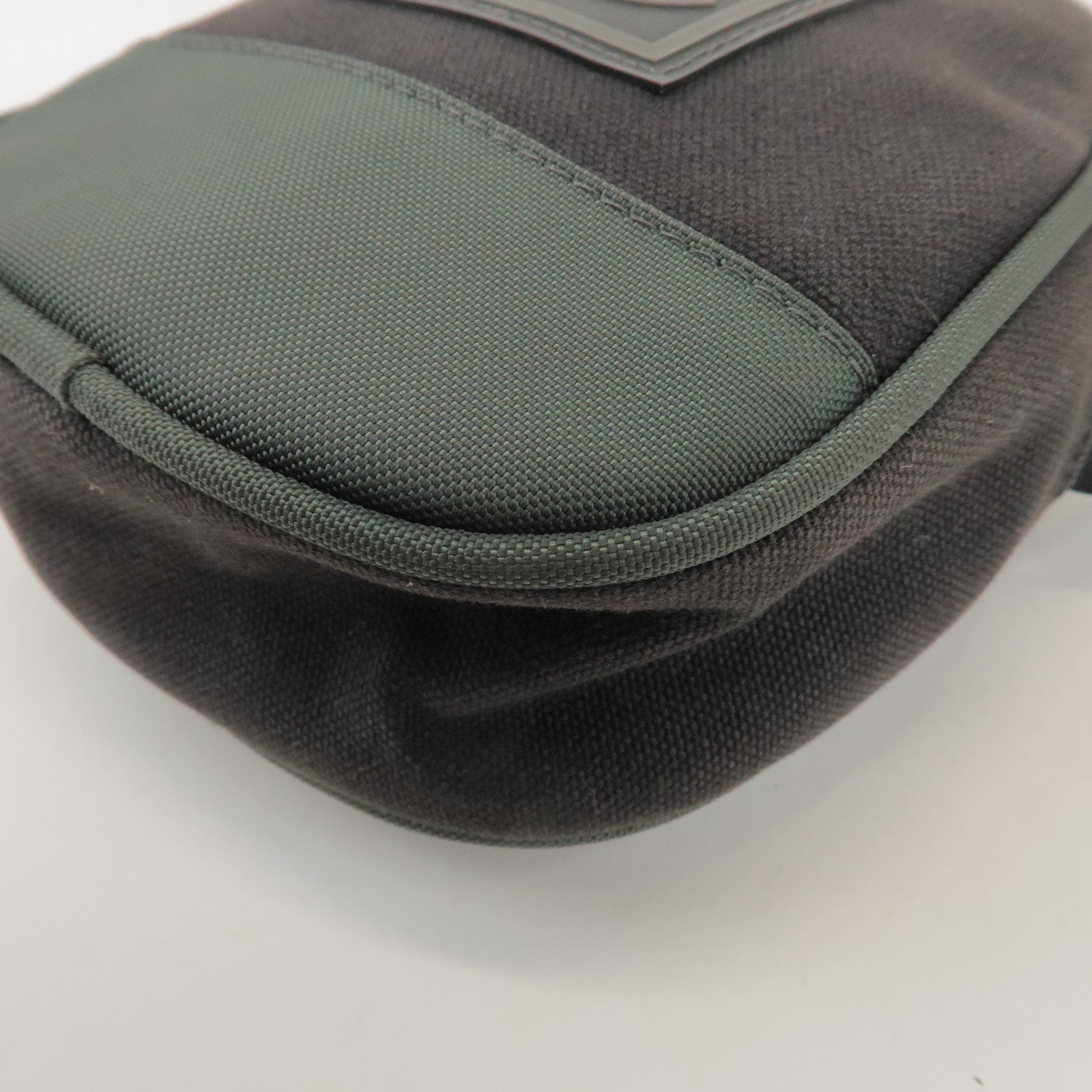 CHANEL Sport Line COCO Mark Canvas Shoulder Bag Black Green A23300