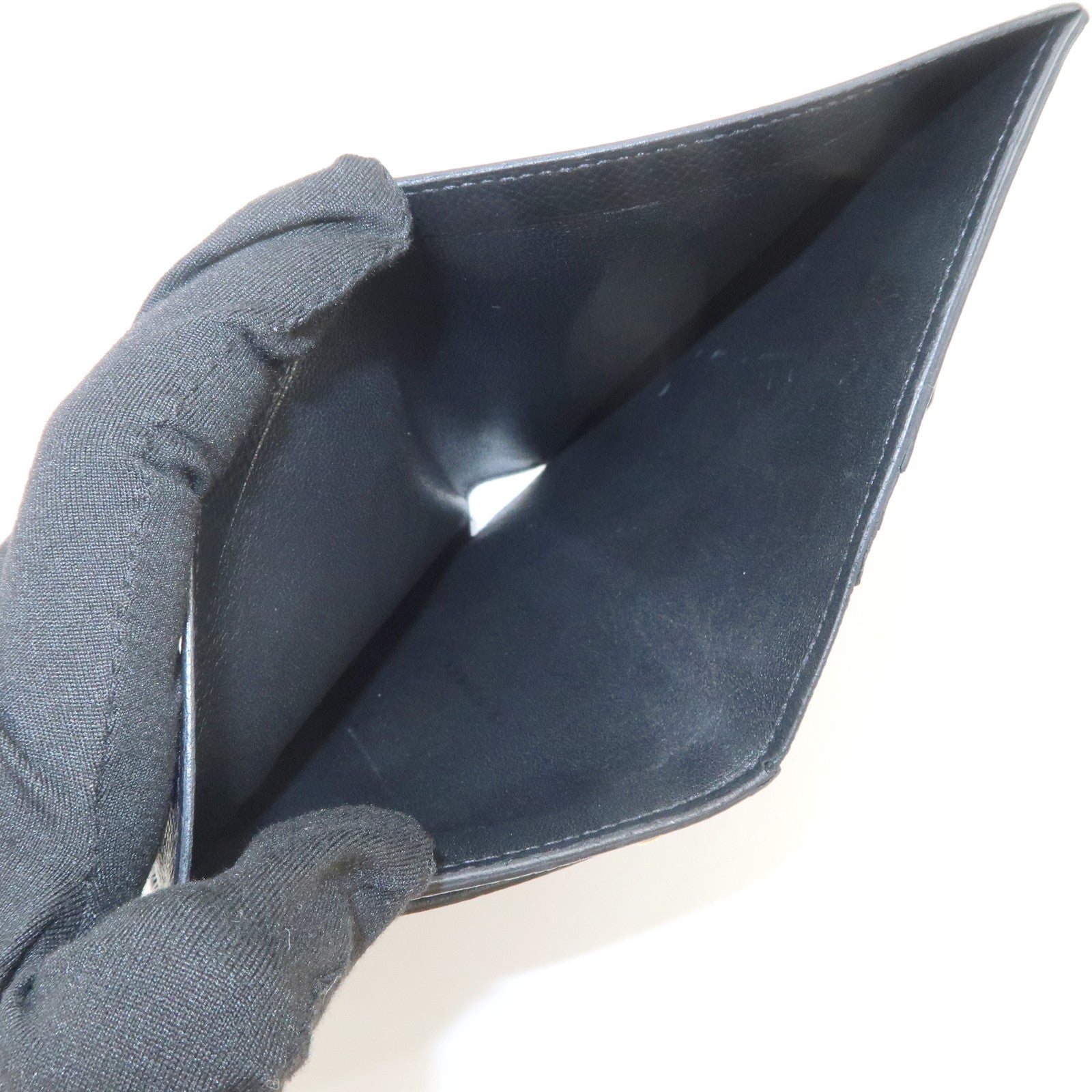 HERMES Bearn Mini Veau Epsom Bi-fold Compact Wallet Z Stamped Black