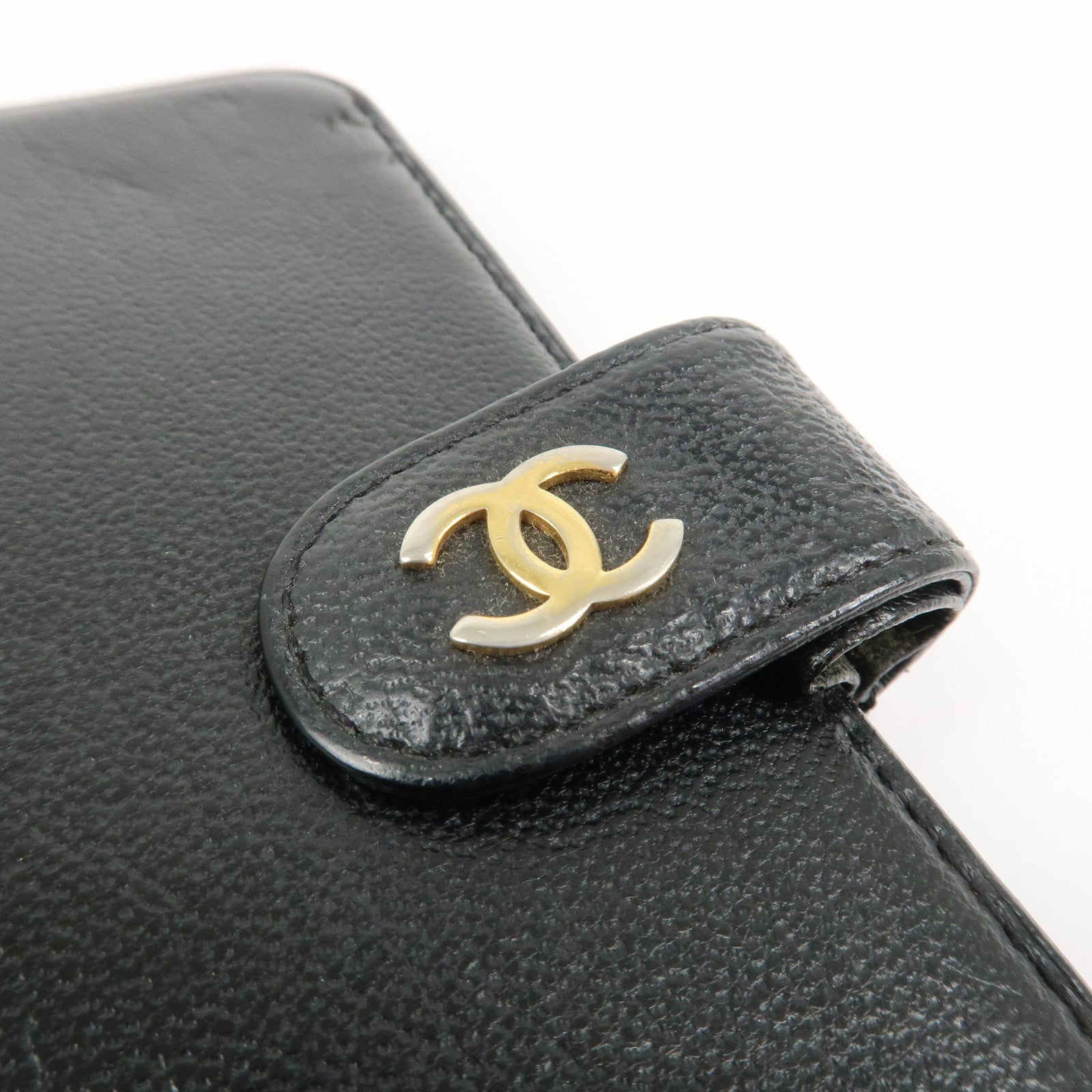 CHANEL COCO Mark Leather Planner Cover Agenda Black
