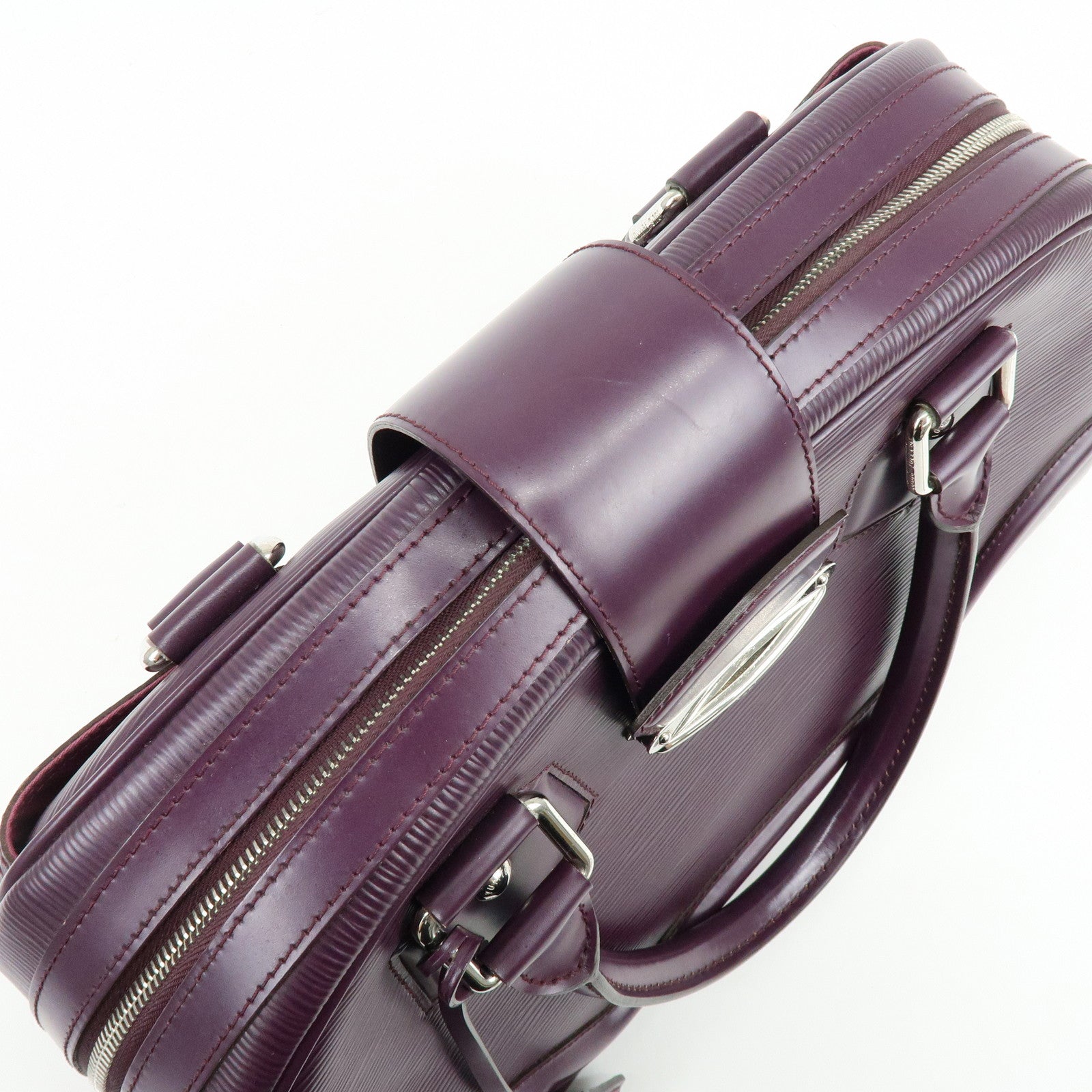 Louis Vuitton Epi Bowling Montaigne GM Hand Bag Cassis M5931K