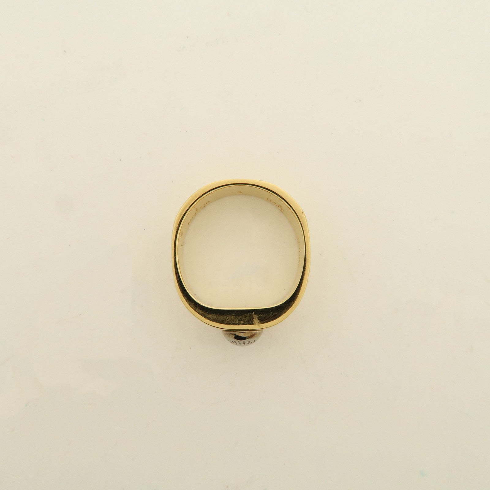 Louis Vuitton Nanogram Bague Metal Ring Size S Gold M00210