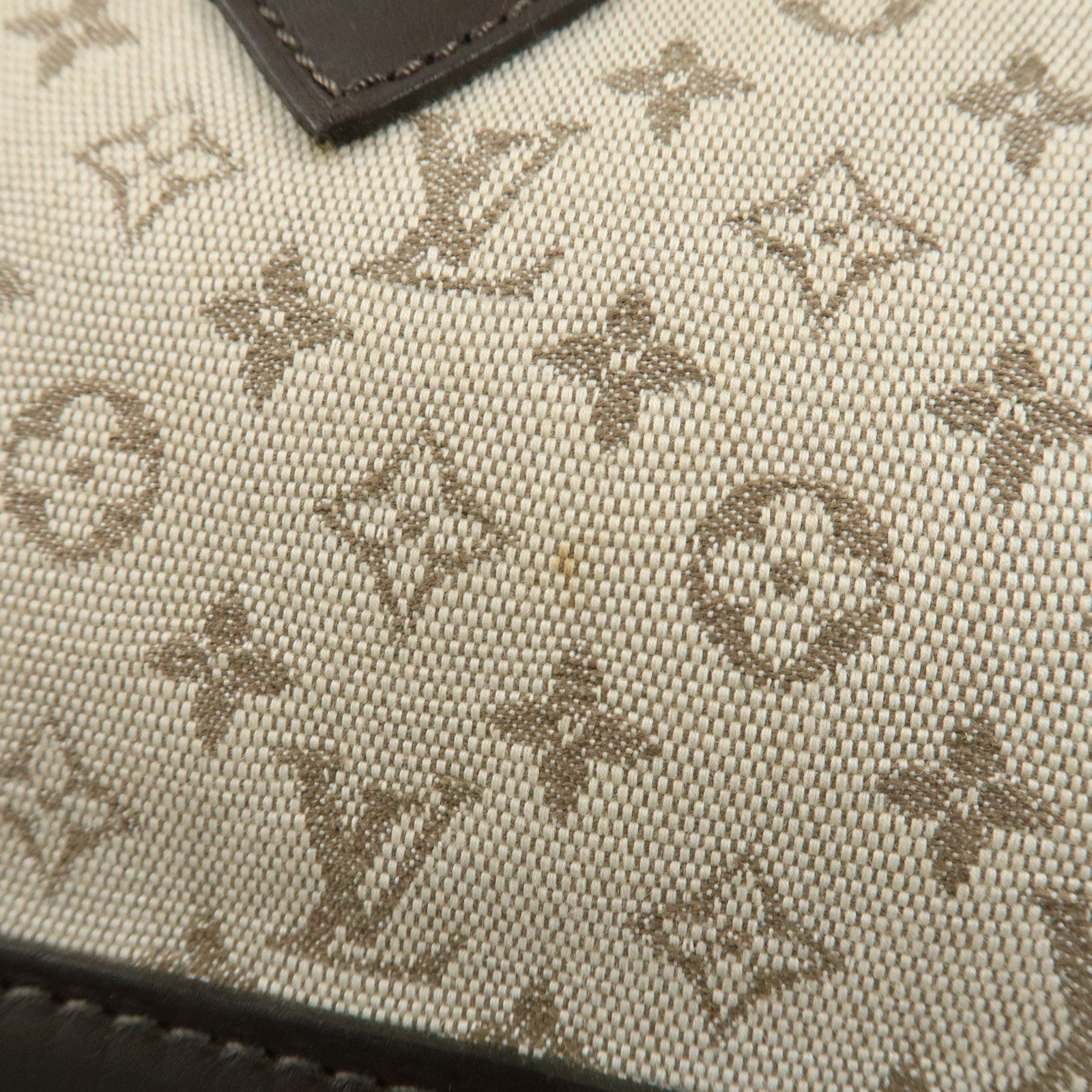 Louis Vuitton Monogram Mini Leather Canvas Hand Bag Khaki M92205 Used