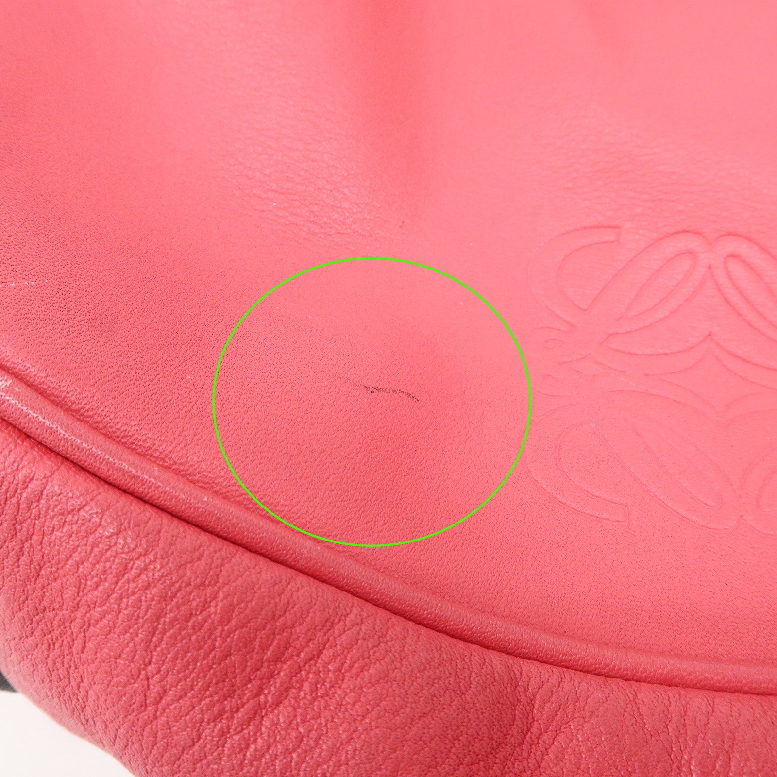 LOEWE Anagram Leather Shoulder Bag Hand Bag Pink