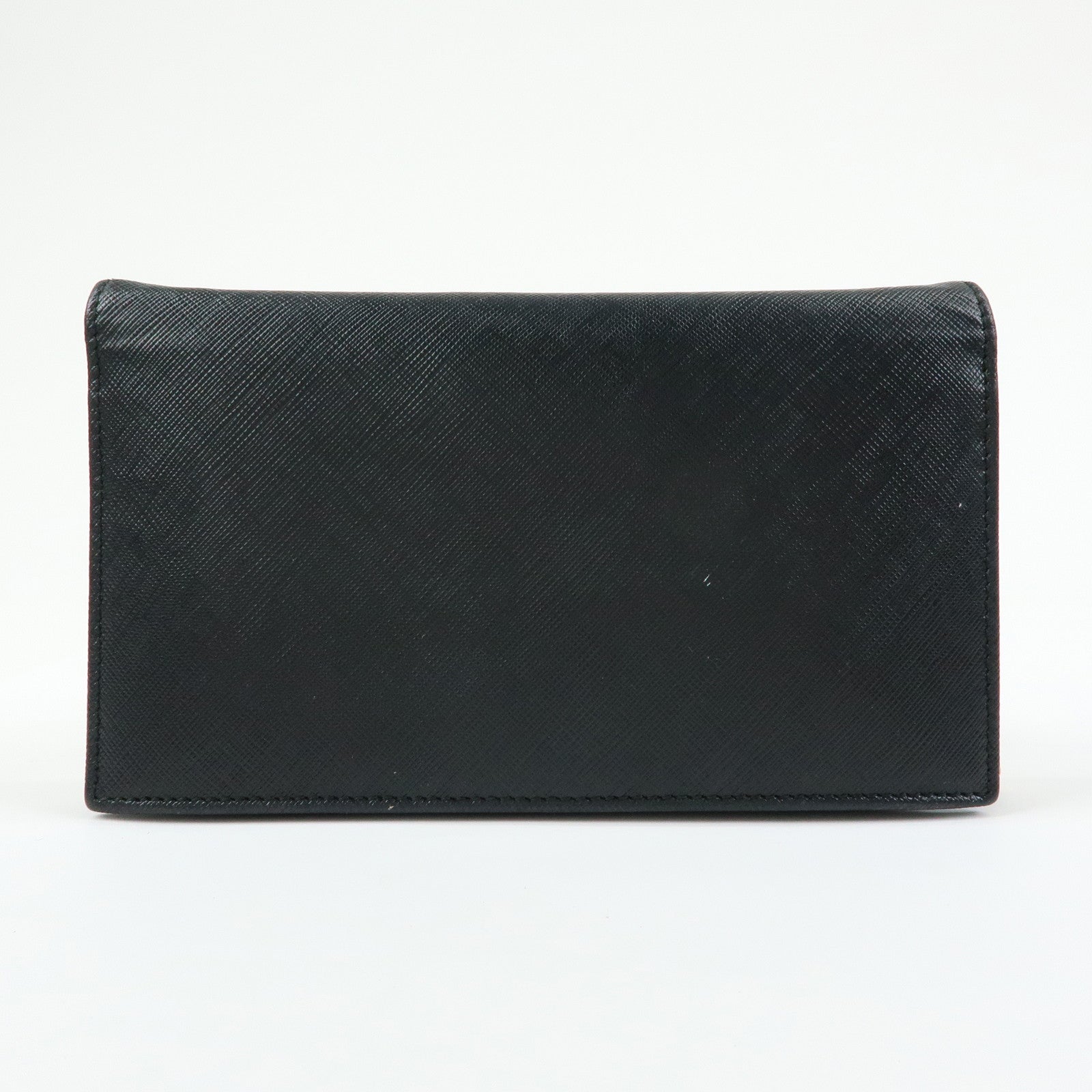 Ferragamo Vara Ribbon Leather Chain Wallet Shoulder Bag Black