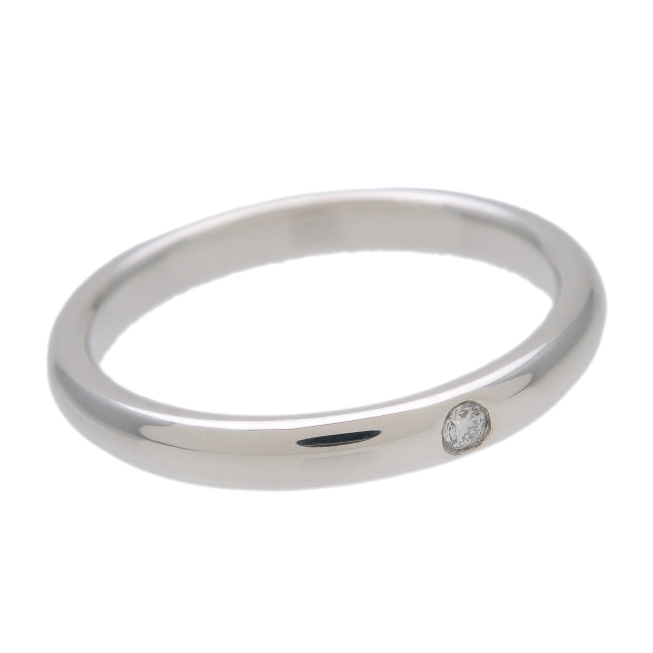 Tiffany & Co Stacking Band 1P Diamond Ring SV925 US7 EU54 Silver