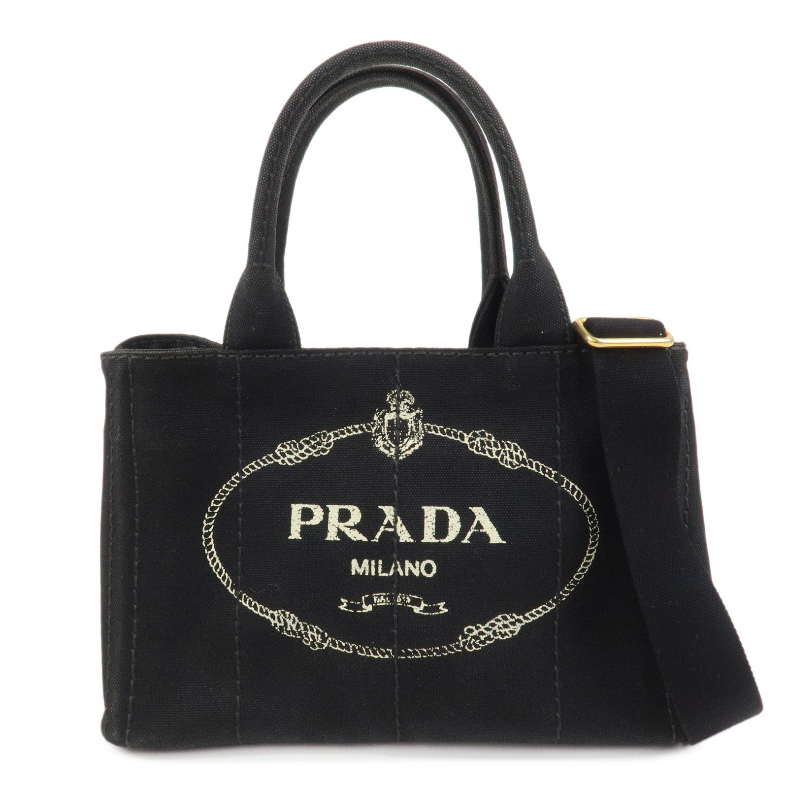 PRADA Canapa Mini Canvas 2Way Bag Hand Bag Shoulder Bag 1BG439