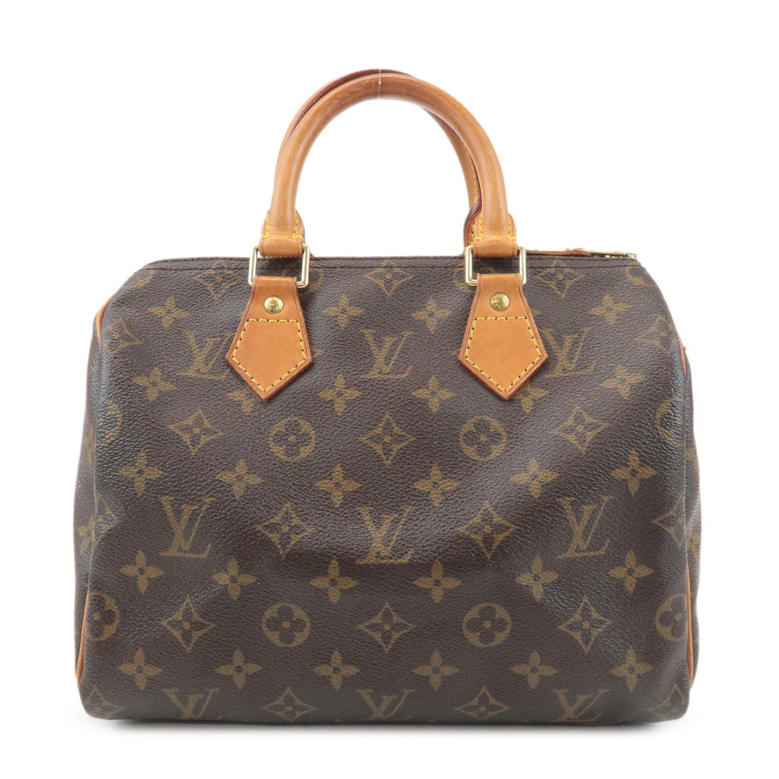 Louis Vuitton Monogram Speedy 25 Hand Bag Boston Bag Brown M41528 Used