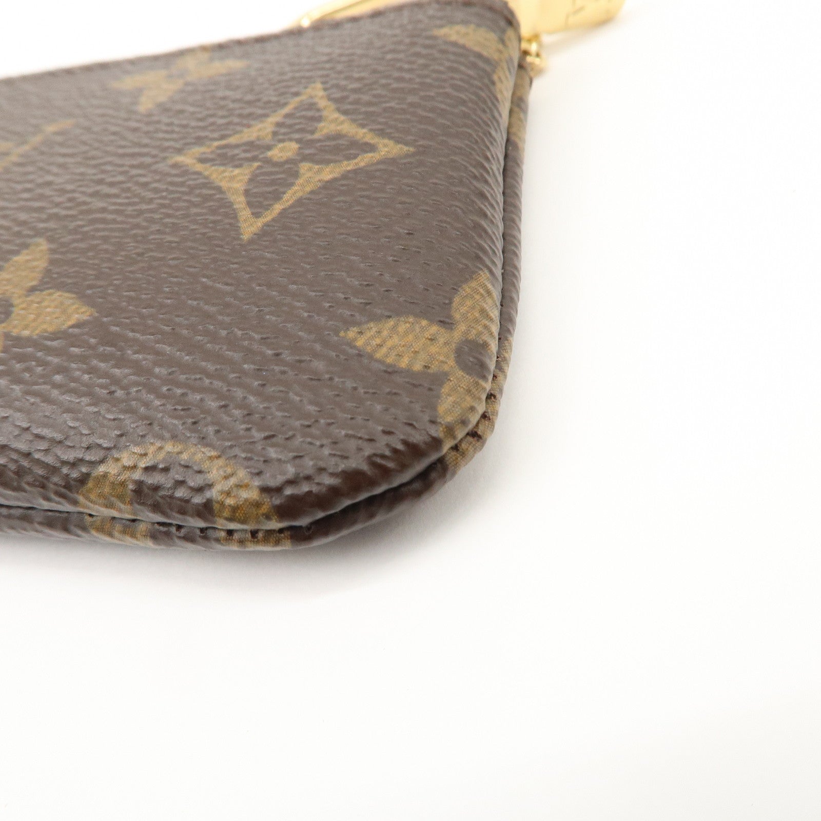 Louis Vuitton Monogram Pochette Cles Coin Case Key Case Brown M62650