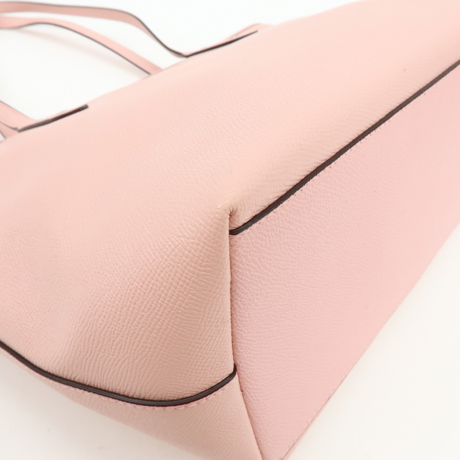 COACH Leather Tote Bag Shoulder Bag Pink F58846