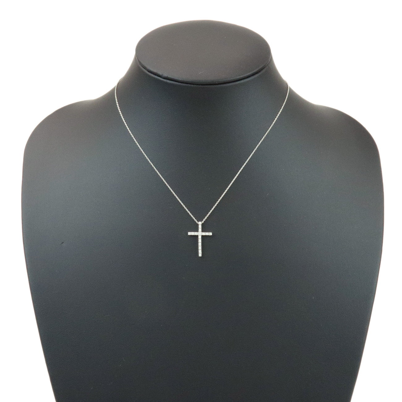 STAR JEWELRY Cross Diamond Necklace 750WG White Gold