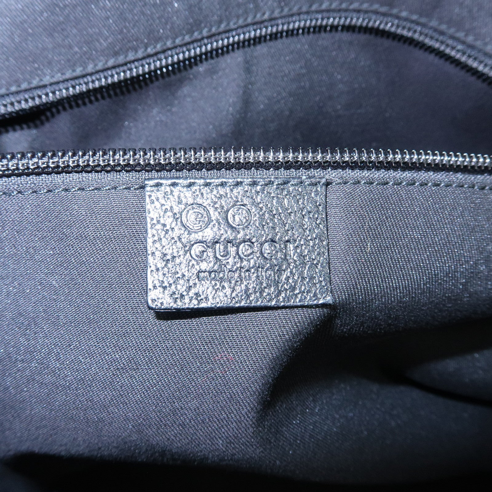 GUCCI PVC Leather 2Way Bag Shopping Bag Tote Bag Black 231860