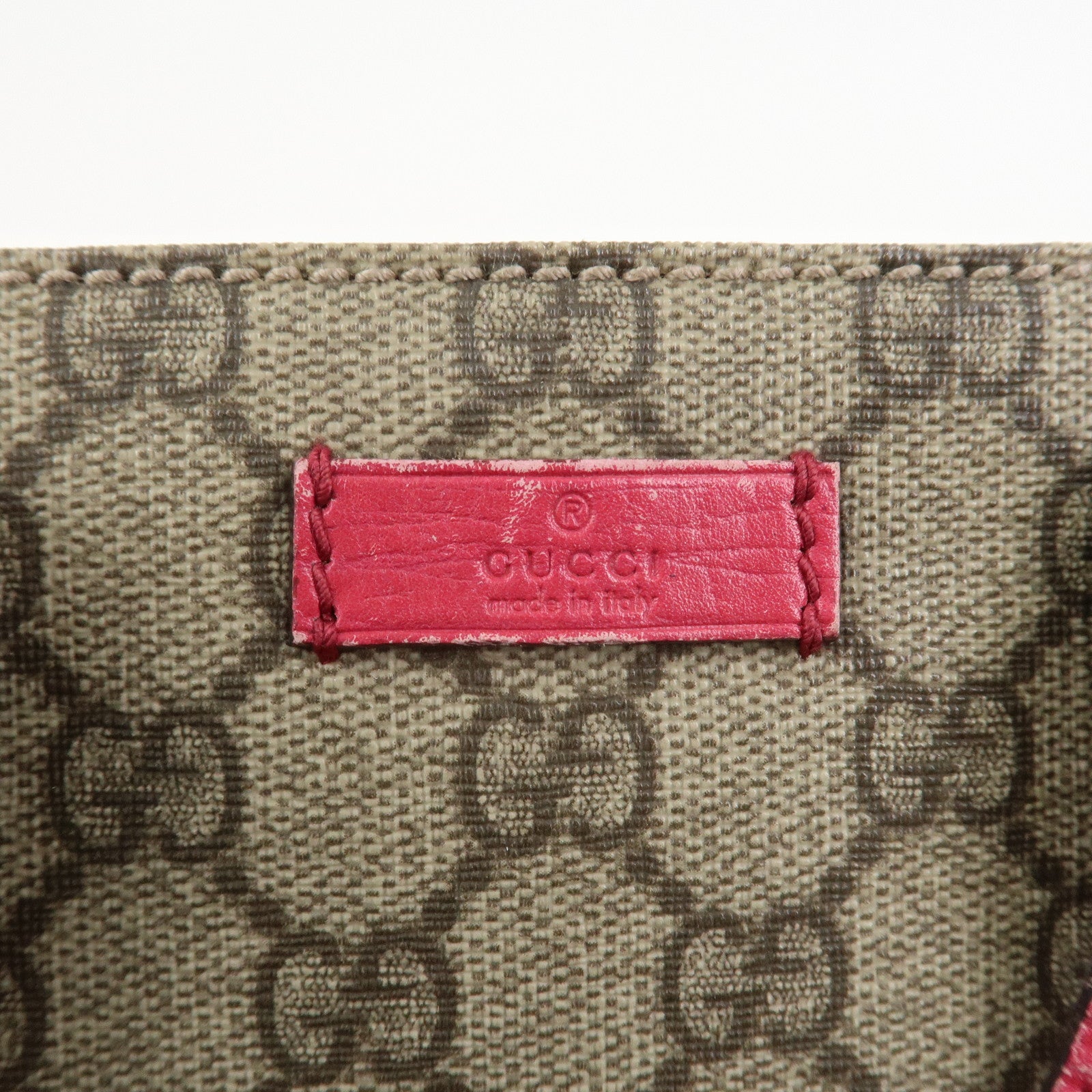 GUCCI GG Supreme Leather Tote Bag Hand Bag Beige Pink 117551