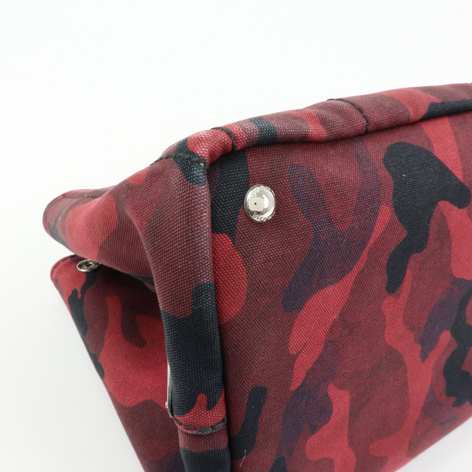 PRADA Triangle Logo Canapa 2Way Tote Hand Bag Camouflage BN2642