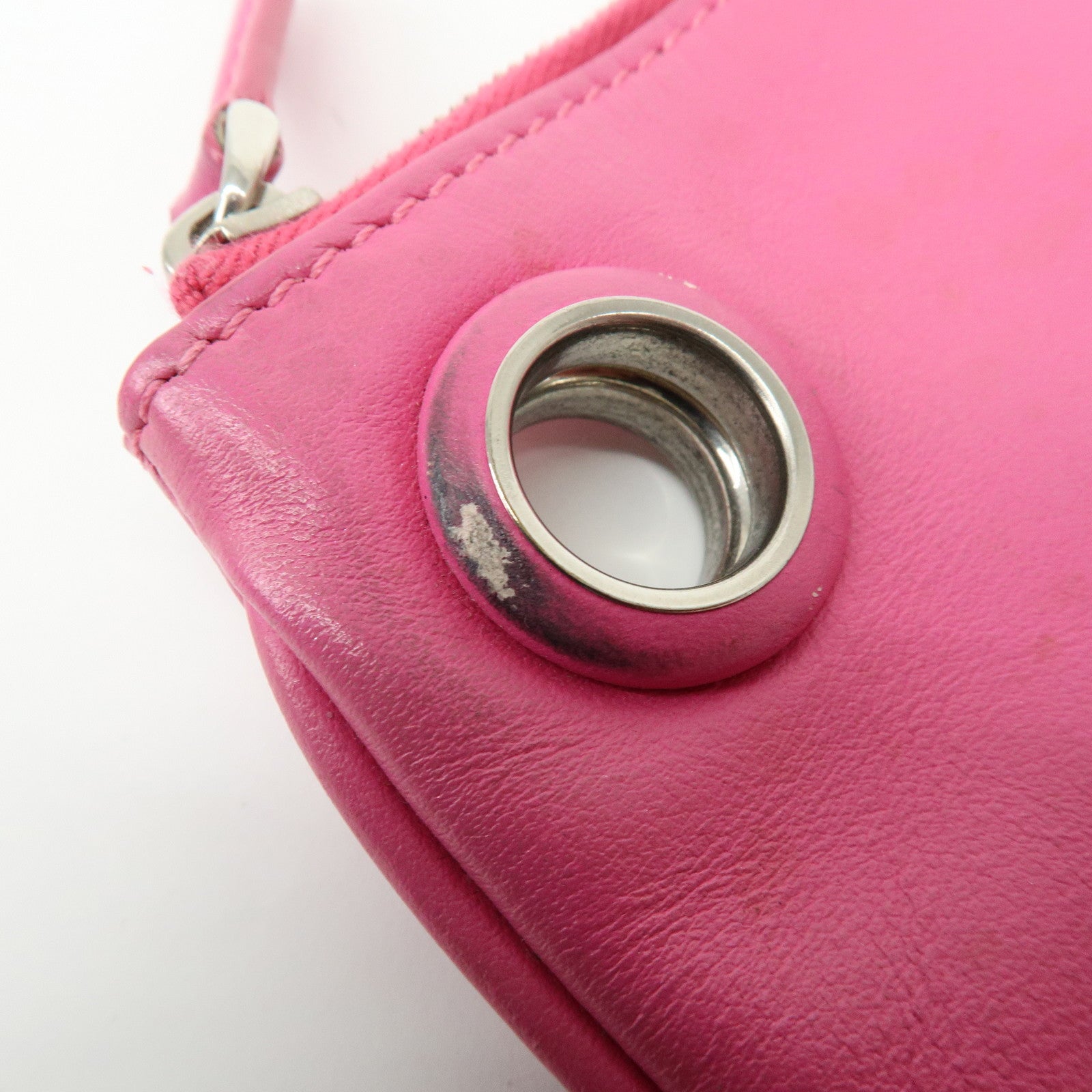 FENDI Zuccca F is FENDI Leather Velvet Triplette Clutch Bag 8BS001