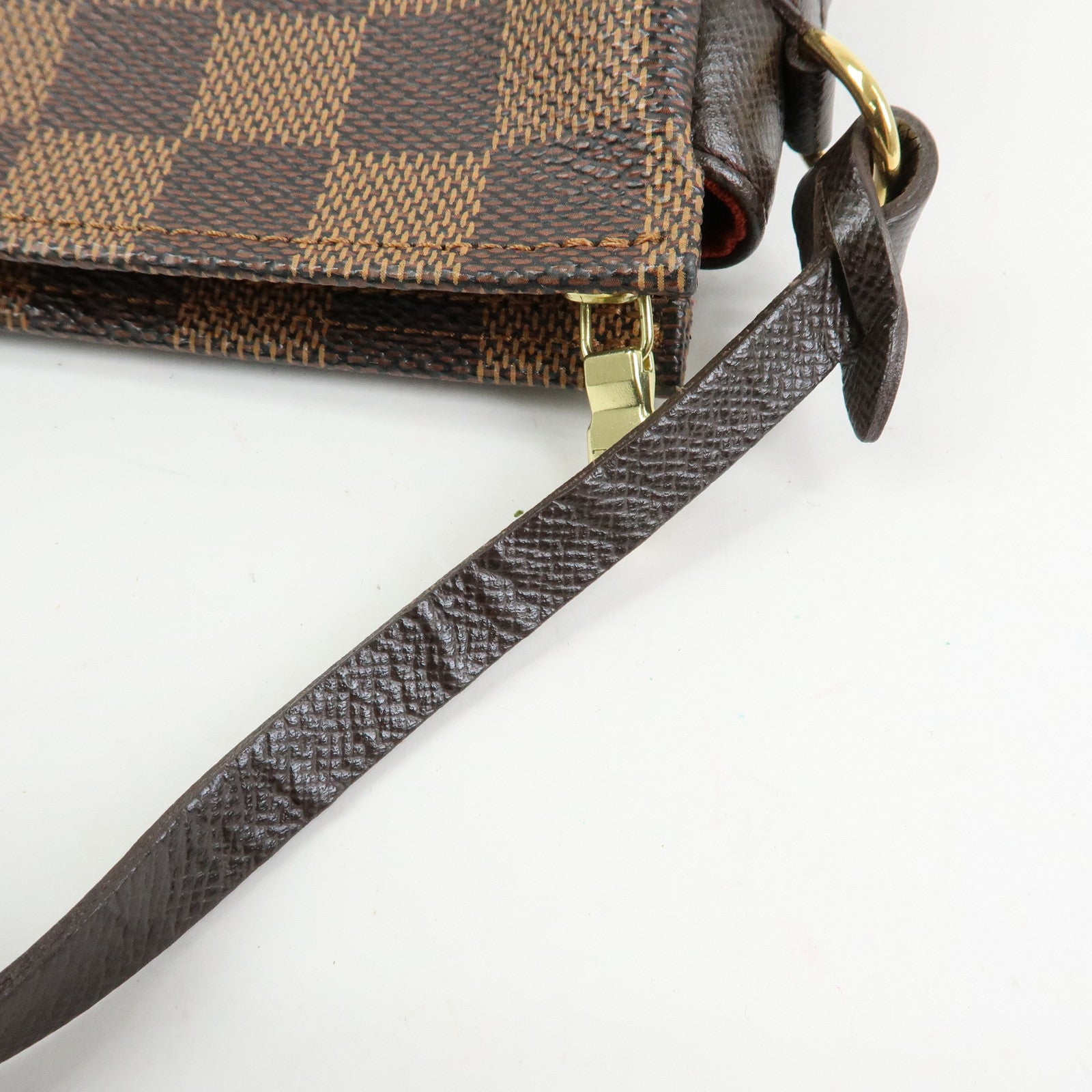 Louis Vuitton Damier Trousse Makeup Accessory Pouch Brown N51982