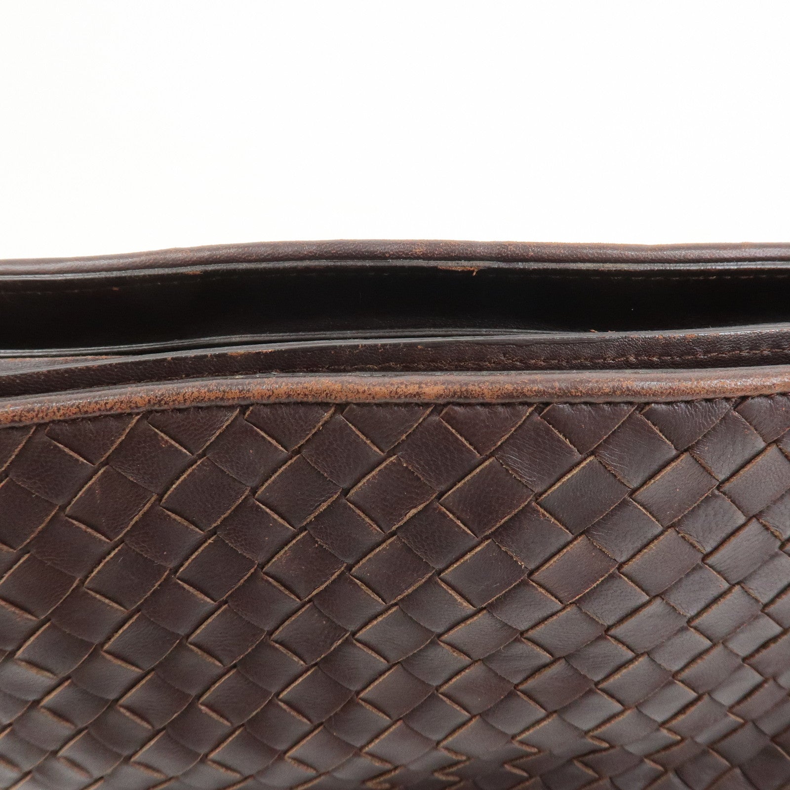 BOTTEGA VENETA Intrecciato Nappa Leather Shoulder Bag Brown