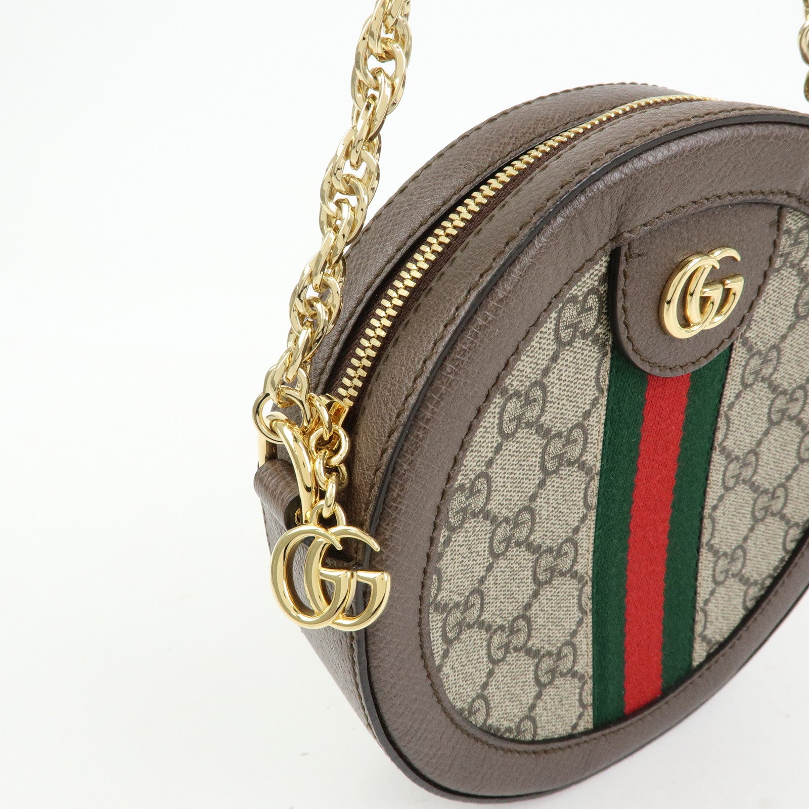 GUCCI Ophidia Sherry GG Superme Leather Shoulder Bag Beige 550618