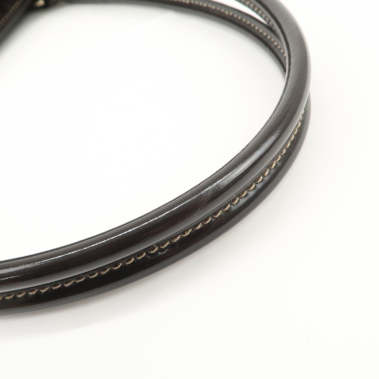 GUCCI GG Supreme Patent Leather Tote Bag Hand Bag Brown 197953