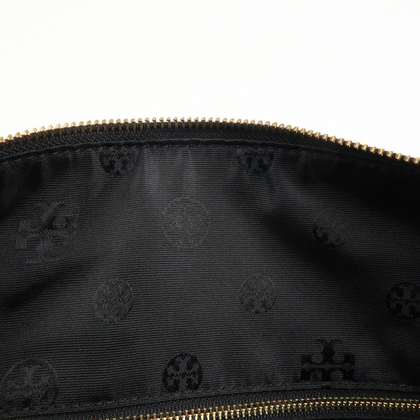TORY BURCH Logo Leather 2Way Bag Hand Bag Shoulder Bag Black