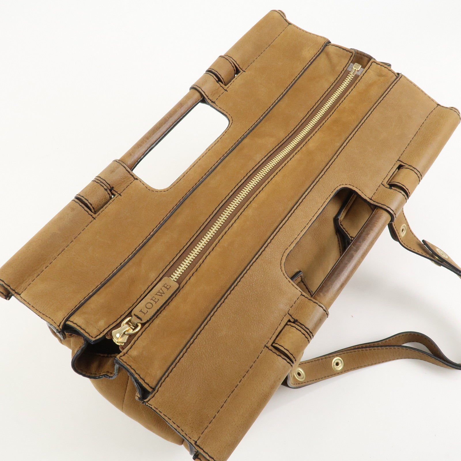 LOEWE Candy Leather Tote Bag Hand Bag Brown