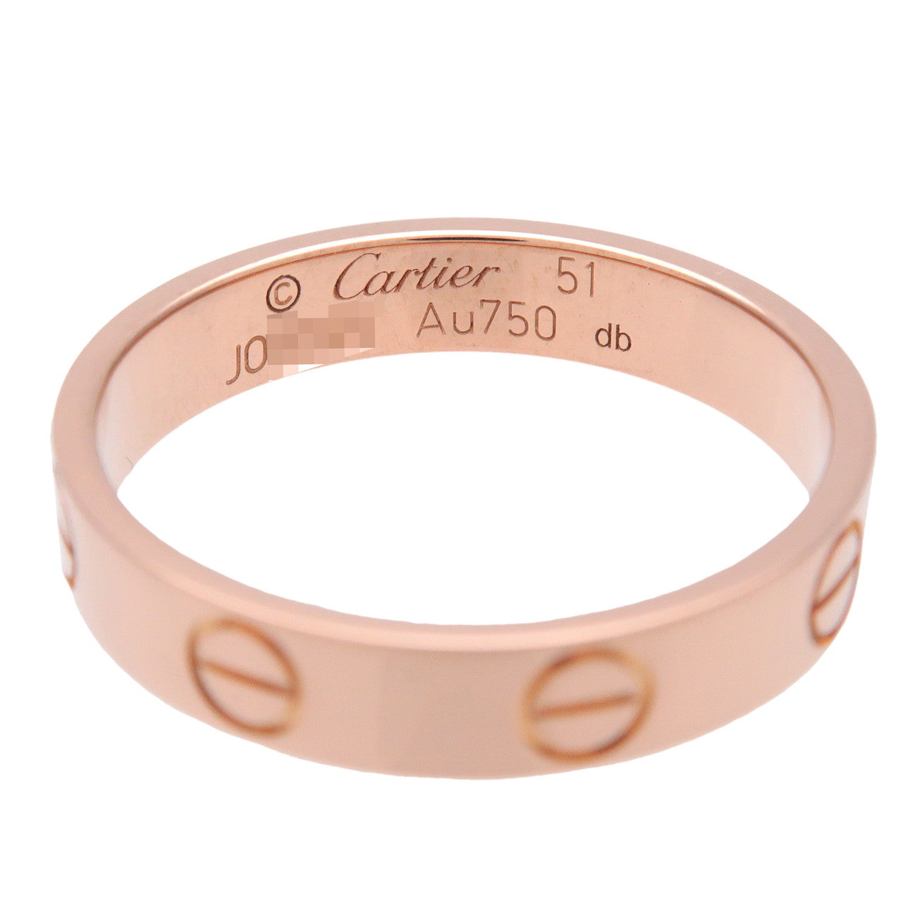 Cartier Mini Love Ring #51 K18 750PG Rose Gold US5.5 EU51 HK12