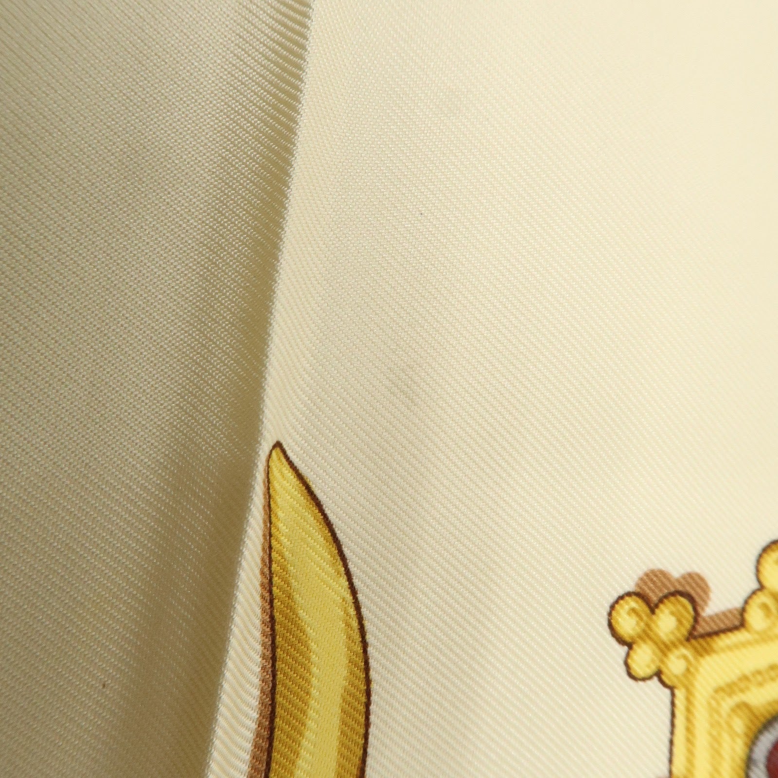 HERMES Carre 90 Silk 100% Scarf PARURES DES SABLES Gold Brown Used