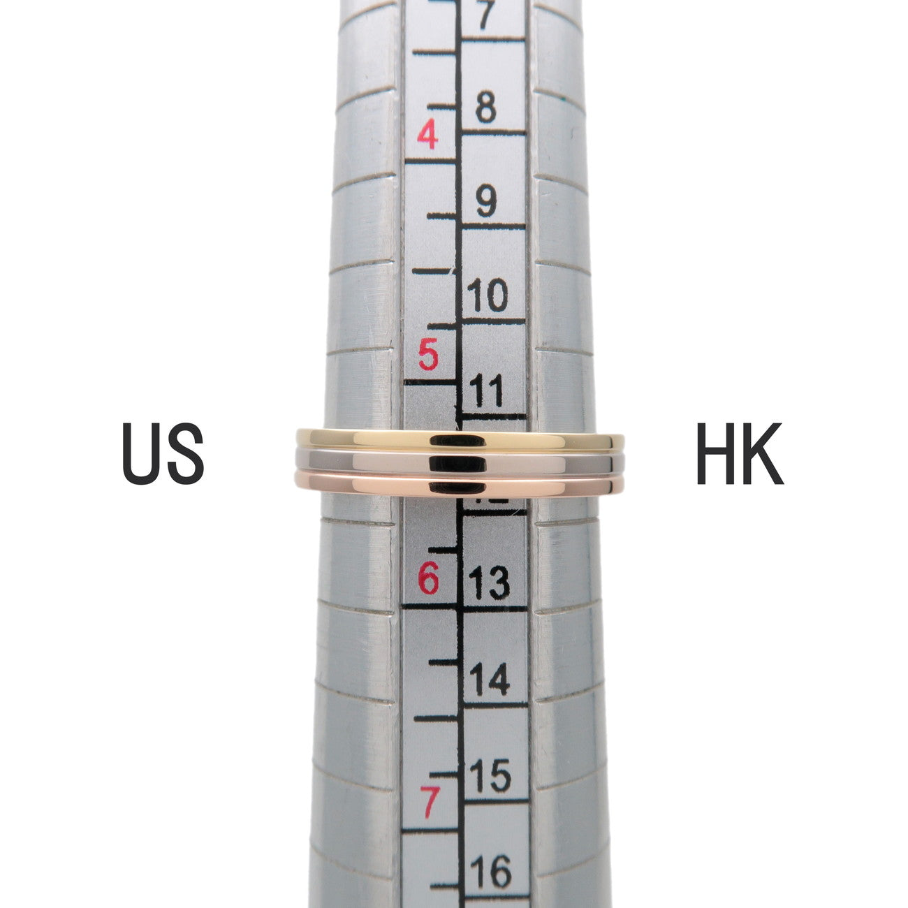 Cartier Vendome Three Color Ring K18 750YG/RG/WG #50 US5.5