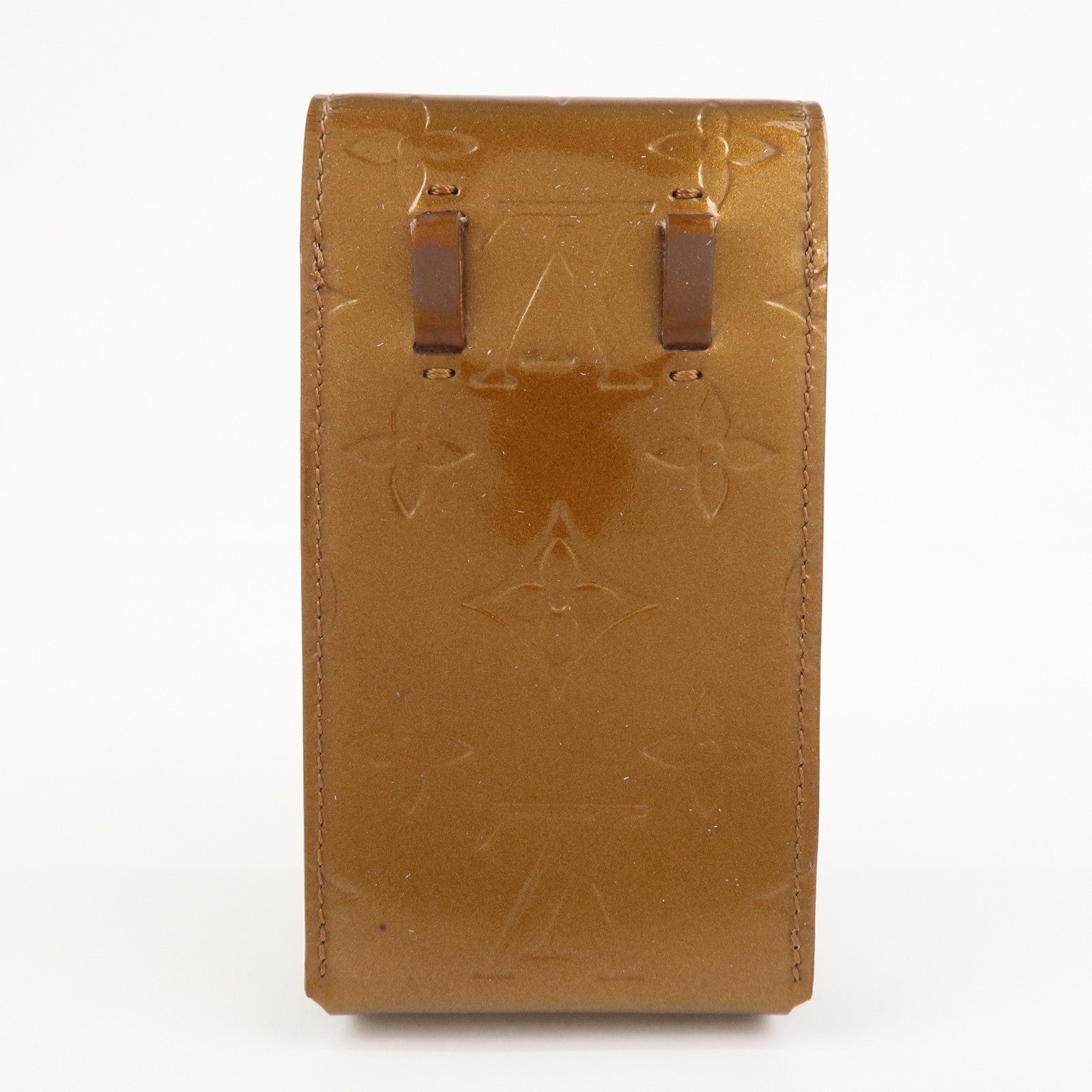 Louis Vuitton Monogram Vernis Leather Cigarette Case Bronze M91156