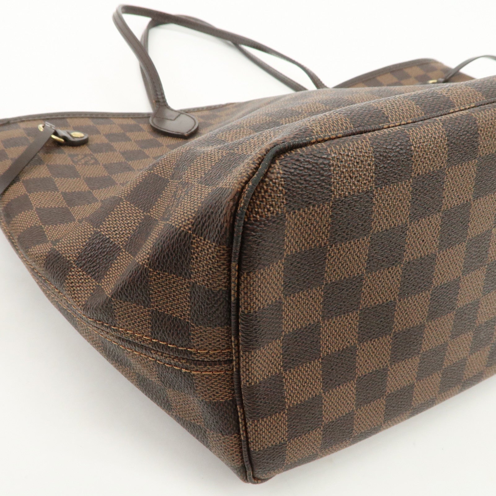 Louis Vuitton Damier Ebene Neverfull MM Tote Bag Cerise N41358