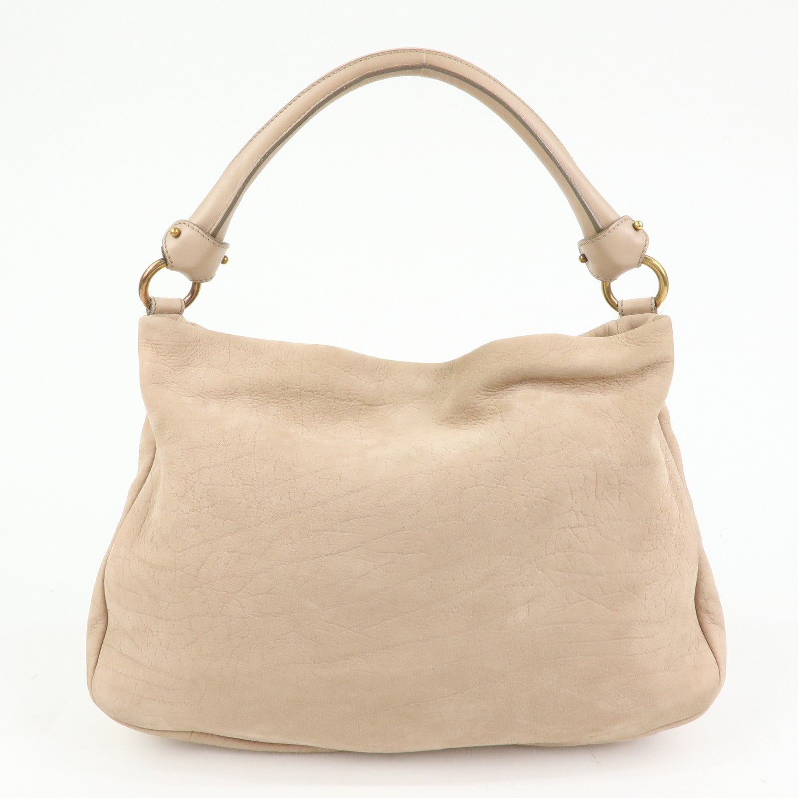 Ferragamo Vara Ribbon Leather 2Way Hand Bag Shoulder Bag Pink Beige