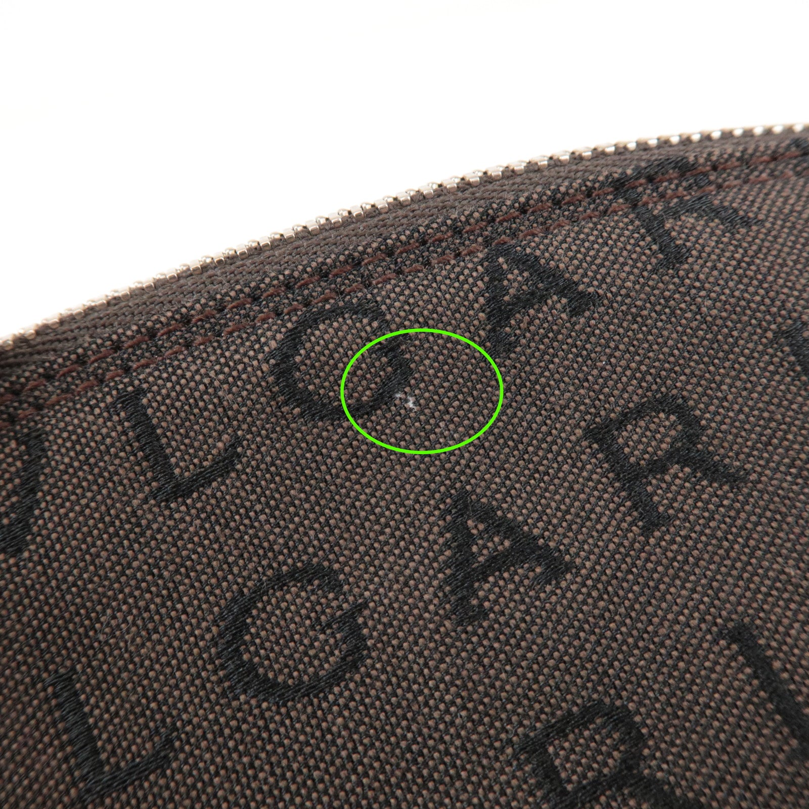 BVLGARI Logomania Canvas Pouch Cosmetic Pouch Dark Brown