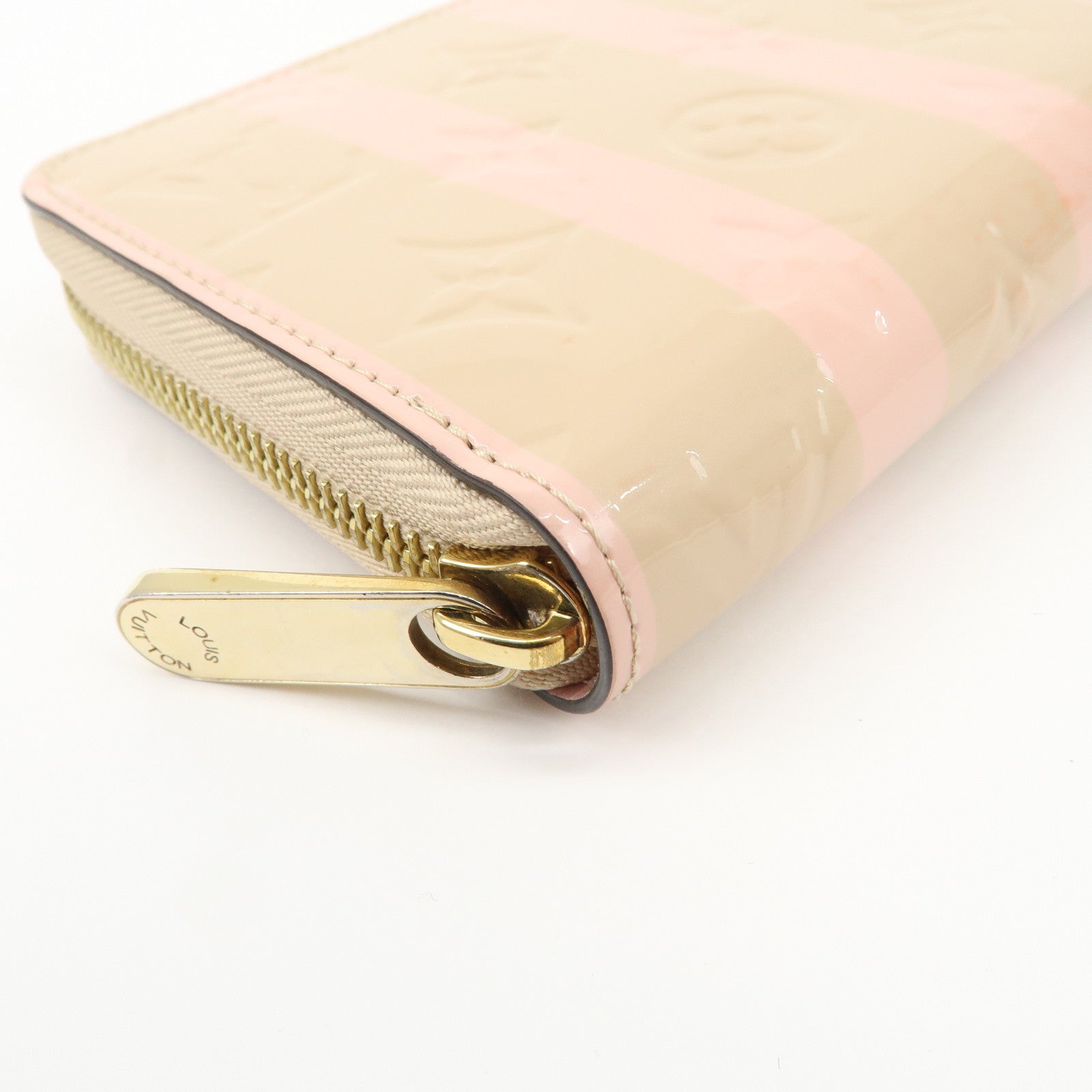 Louis Vuitton Vernis Leather Round Zippy Wallet Dune M58037