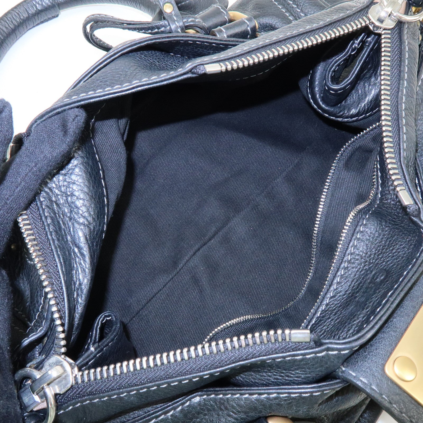 Chloe Paddington Leather Hand Bag Shoulder bag Black
