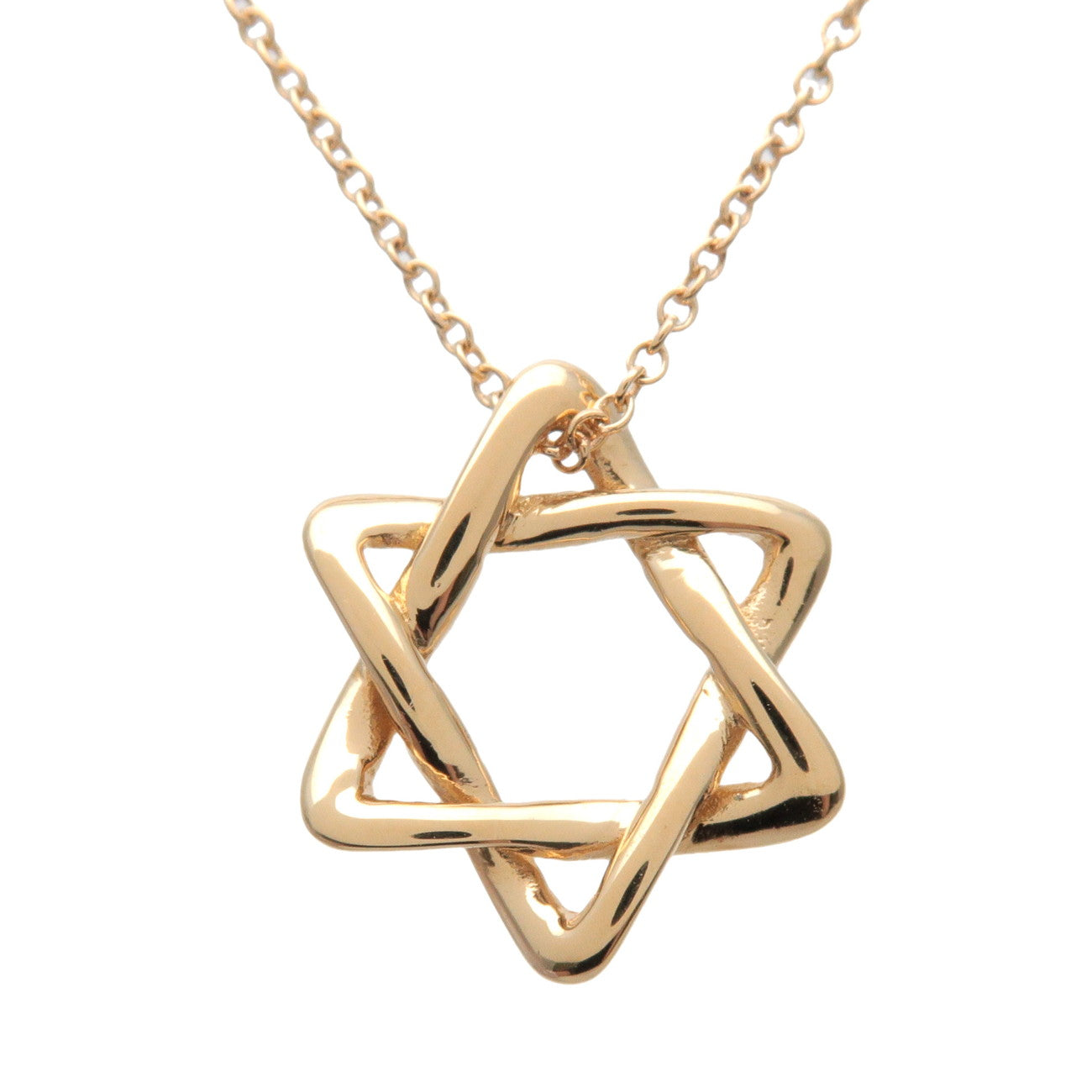 Tiffany & Co Star of Davi Pendant Necklace K18 750YG Yellow Gold