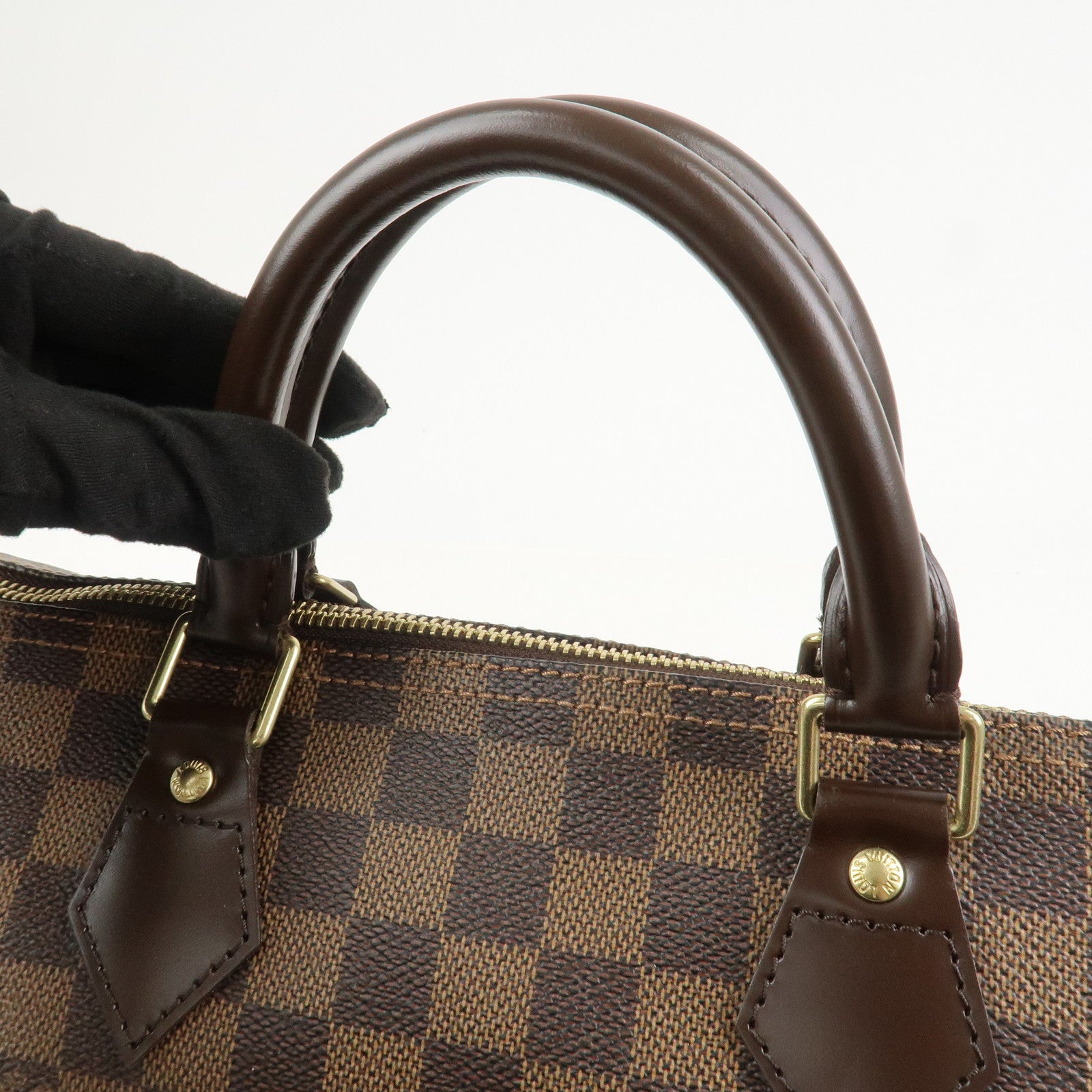 Louis Vuitton Damier Ebene Canvas Speedy 30 Boston Bag N41364