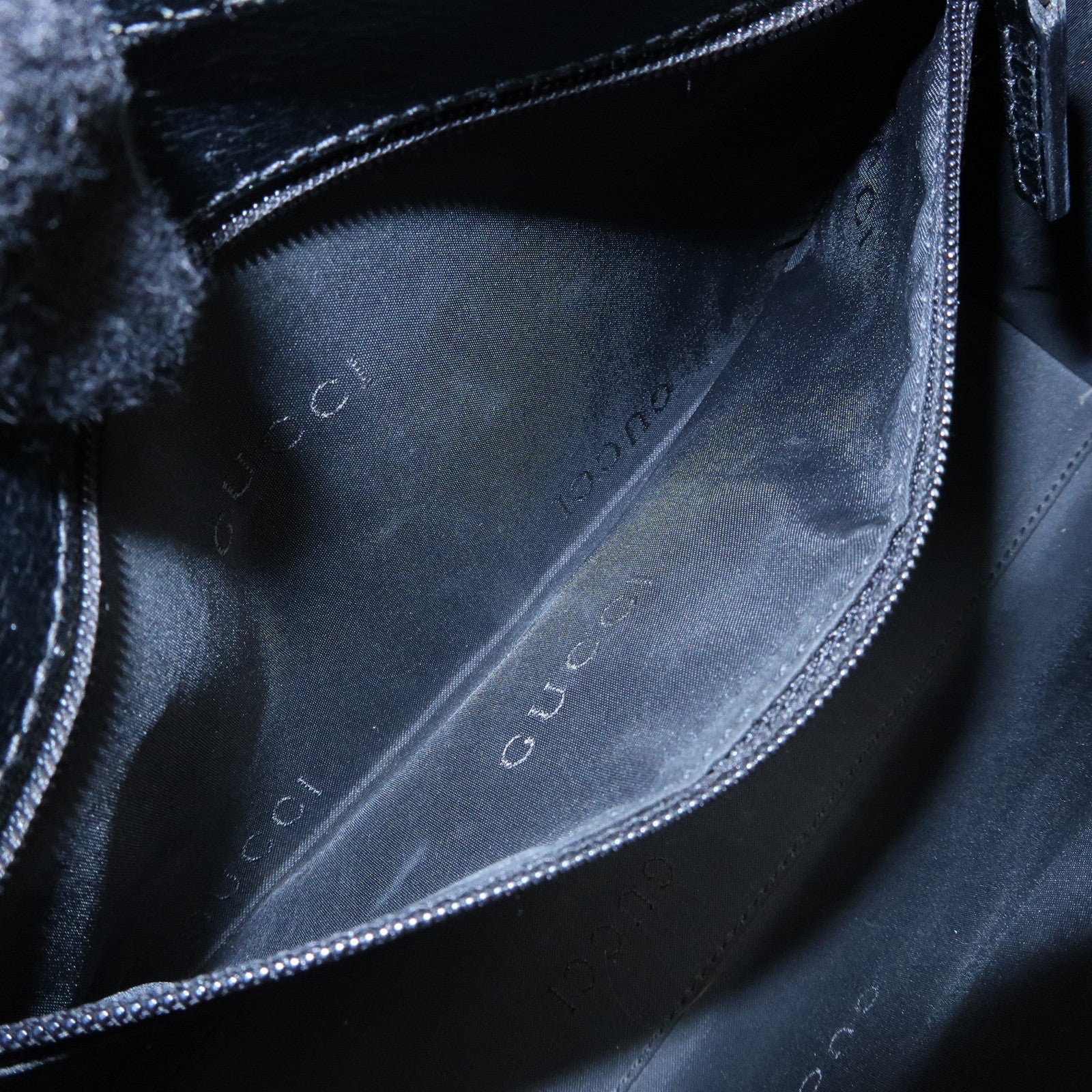 GUCCI Jackie Leather Hand Bag Black 0021068