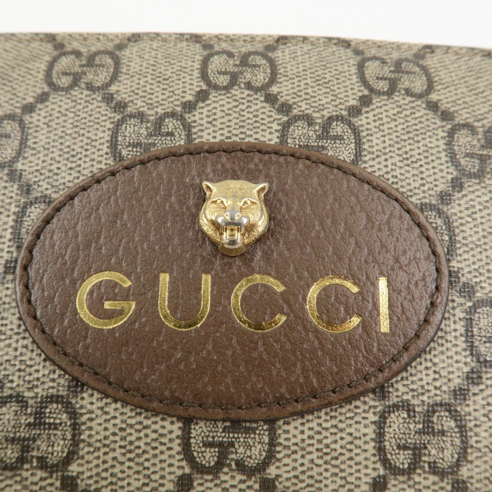 GUCCI Neo Vintage GG Supreme Round Zippy Long Wallet Beige 473953