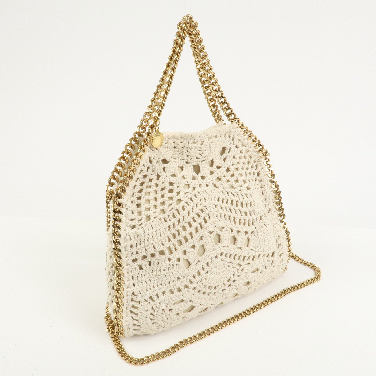 STELLA MCCARTNEY Falabella Cotton 2Way Bag Shoulder Bag Ivory