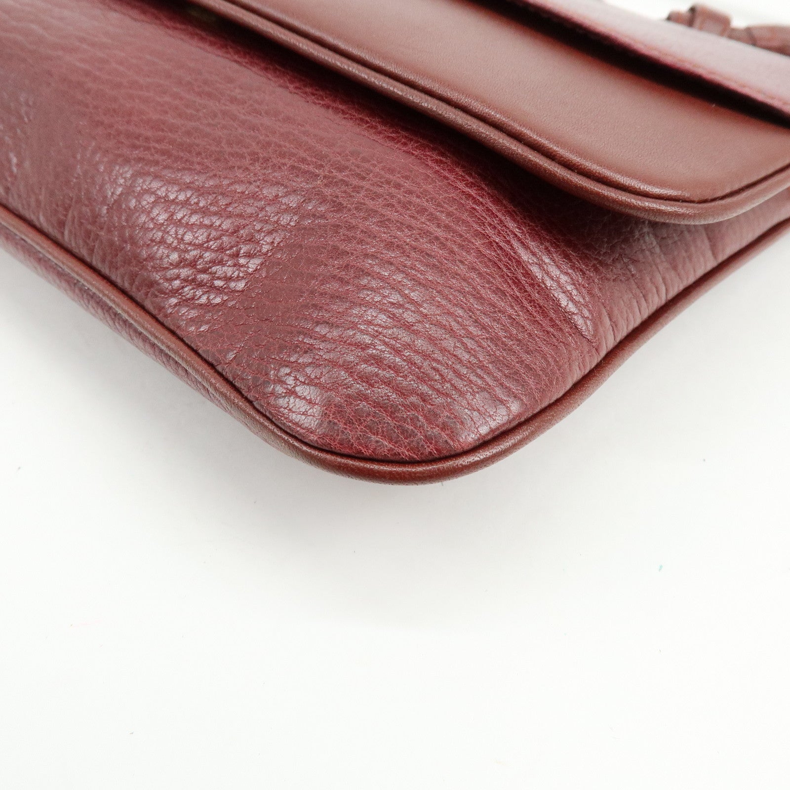 Cartier Must de Cartier Leather Shoulder Bag Crossbody Bag Bordeaux