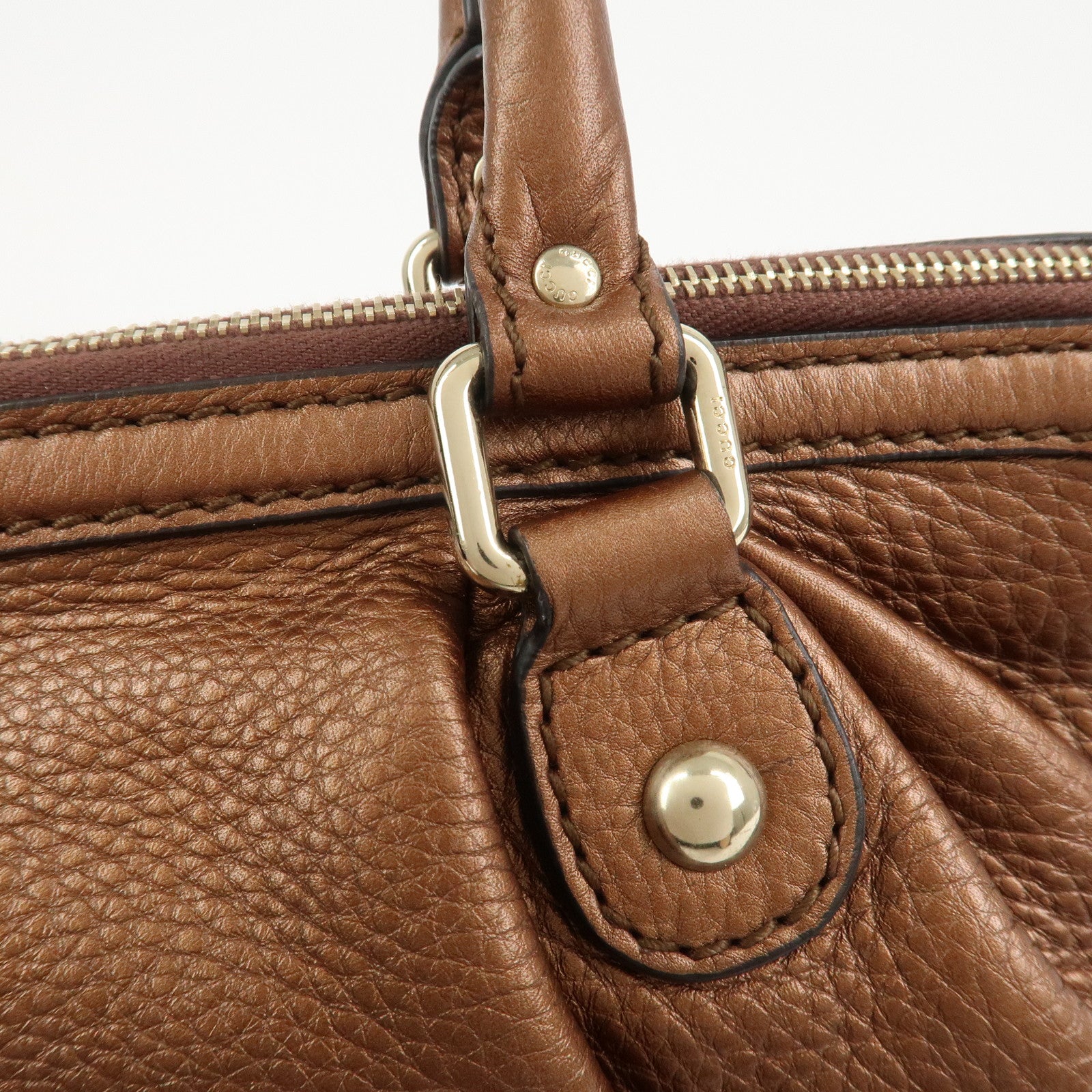 GUCCI Interlocking G Leather 2Way Bag Shoulder Bag Hand Bag 247902