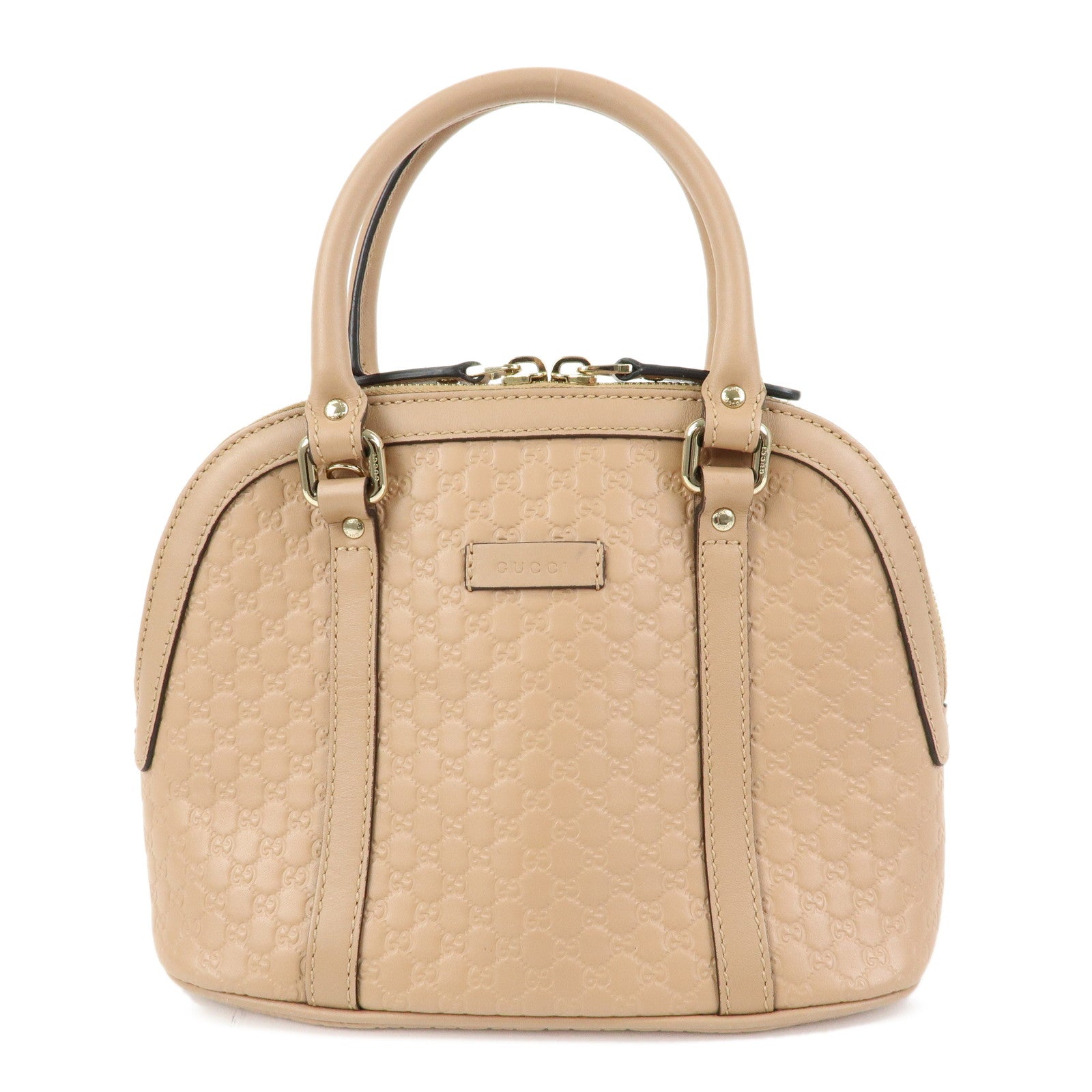 GUCCI Microguccissima Leather 2Way Bag Hand Bag Beige 449654