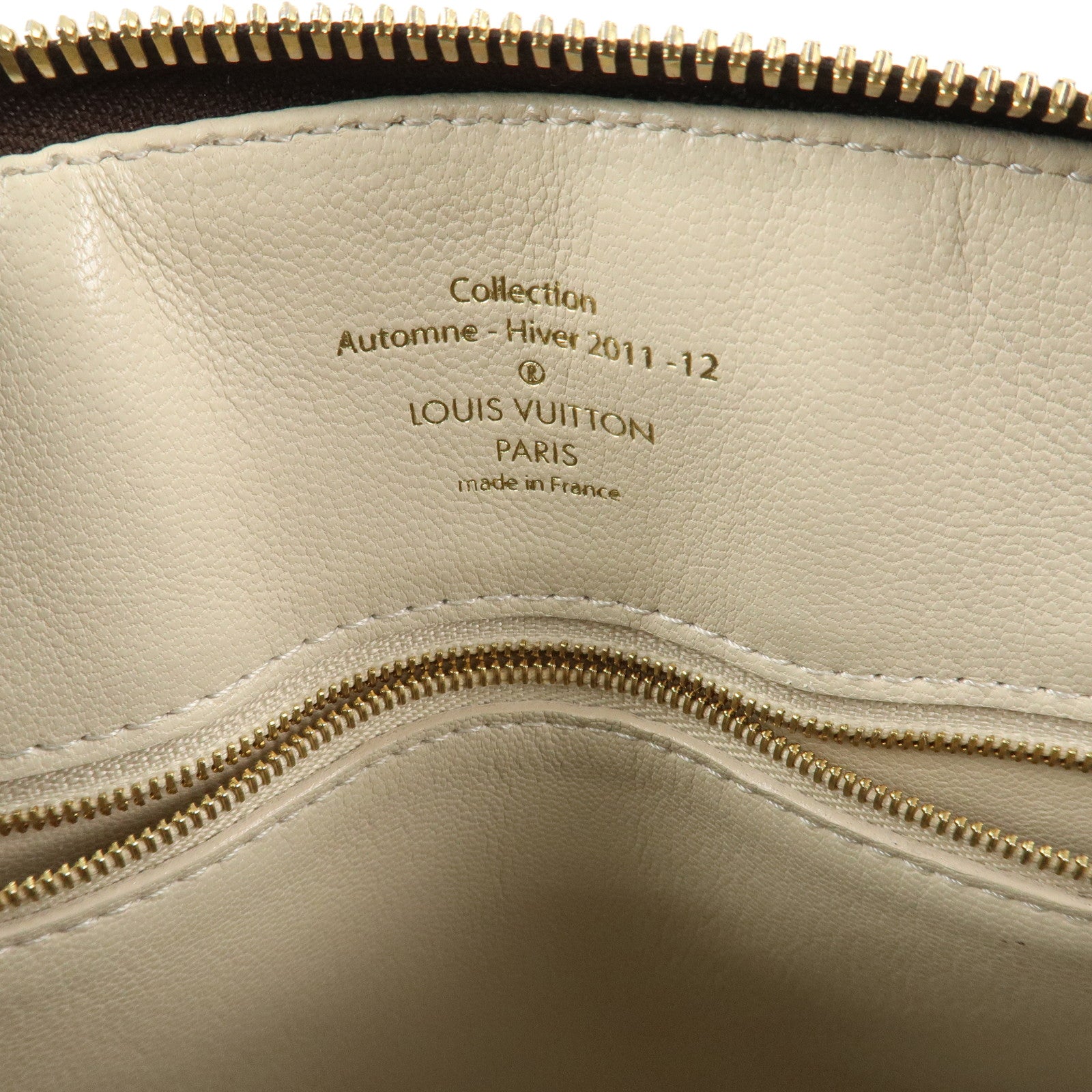 Louis Vuitton Monogram Shiny Canvas Lock It Hand Bag Brown M40597 Used