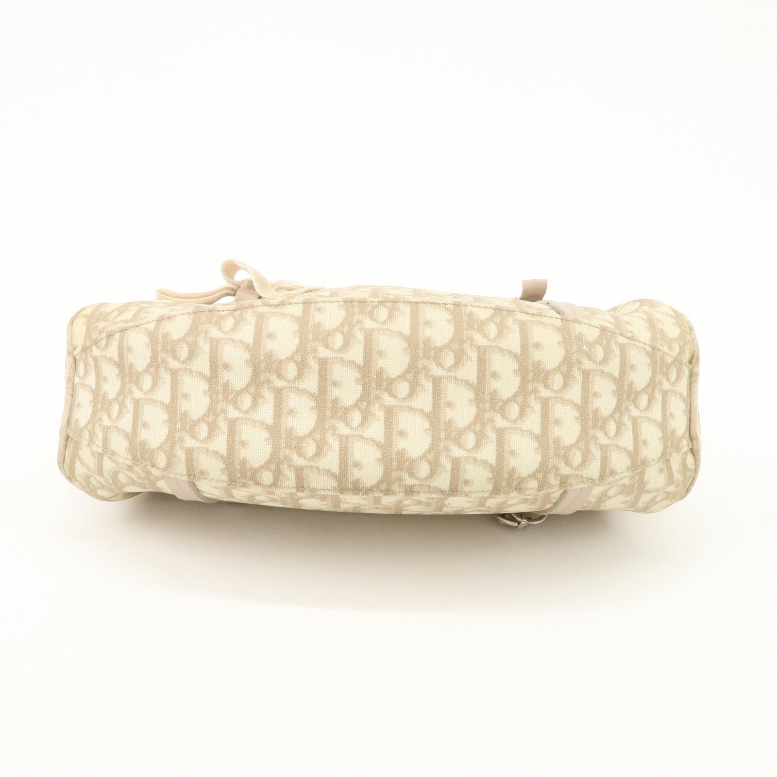 Christian Dior Romantic Trotter PVC Leather Shoulder Bag Hand Bag Beige