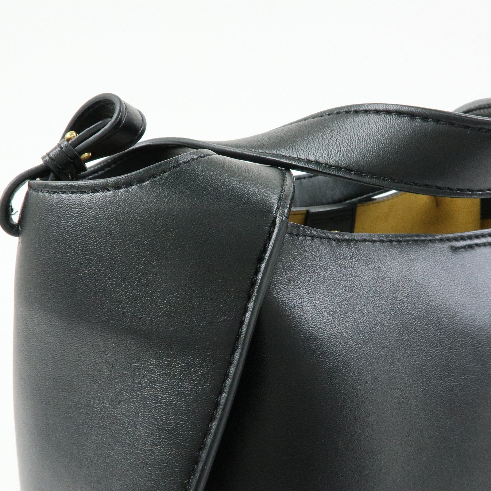 STELLA MCCARTNEY Faux Leather 2Way Shoulder Bag Hand Bag Black